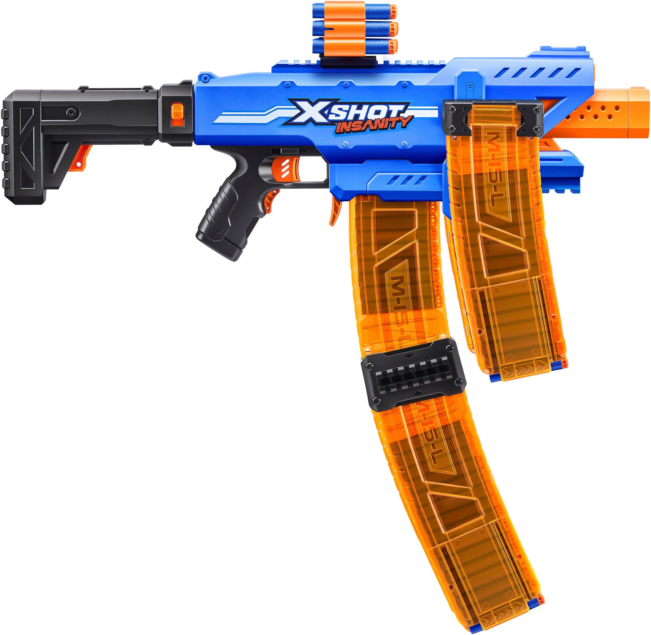 ZURU Blaster X-Shot, Motorized Clip Mania Insanity