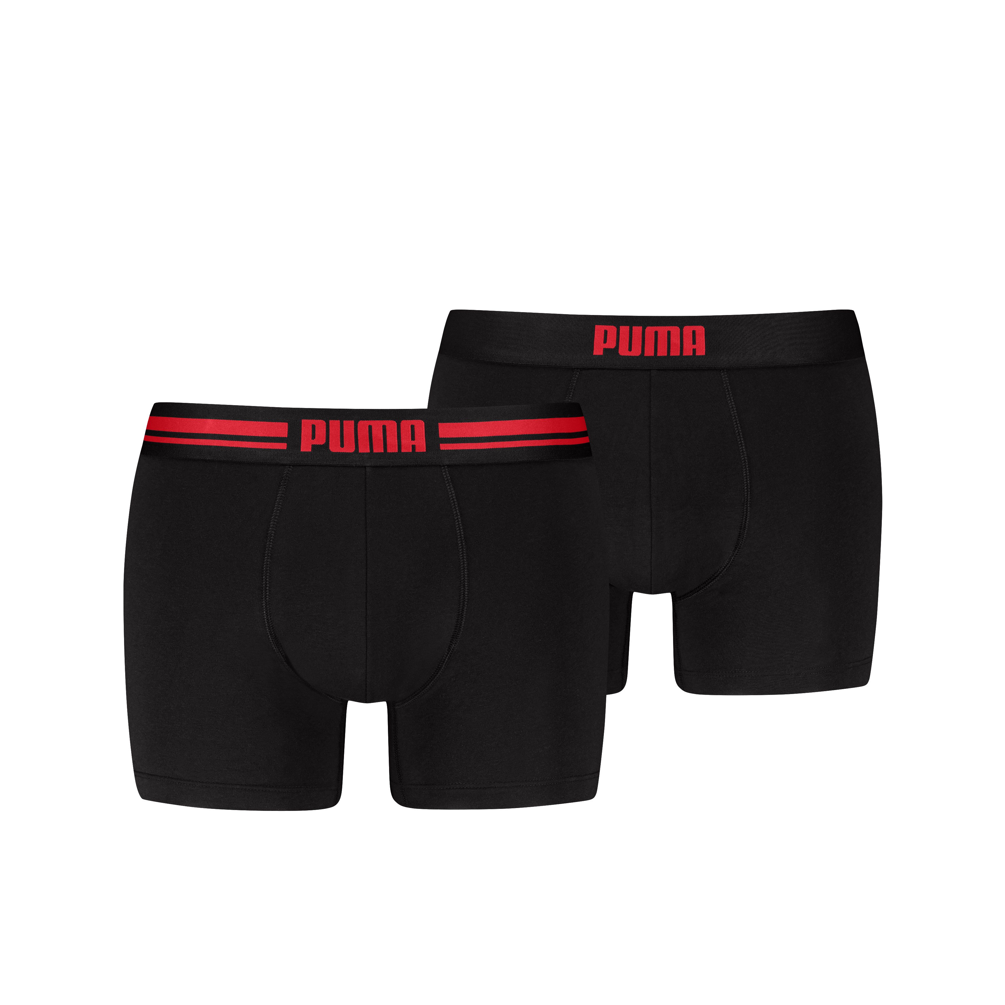 PUMA Boxershorts PUMA MEN EVERYDAY PLACED LOGO BOXERS 2P (2er Pack) mit Logo Webbund