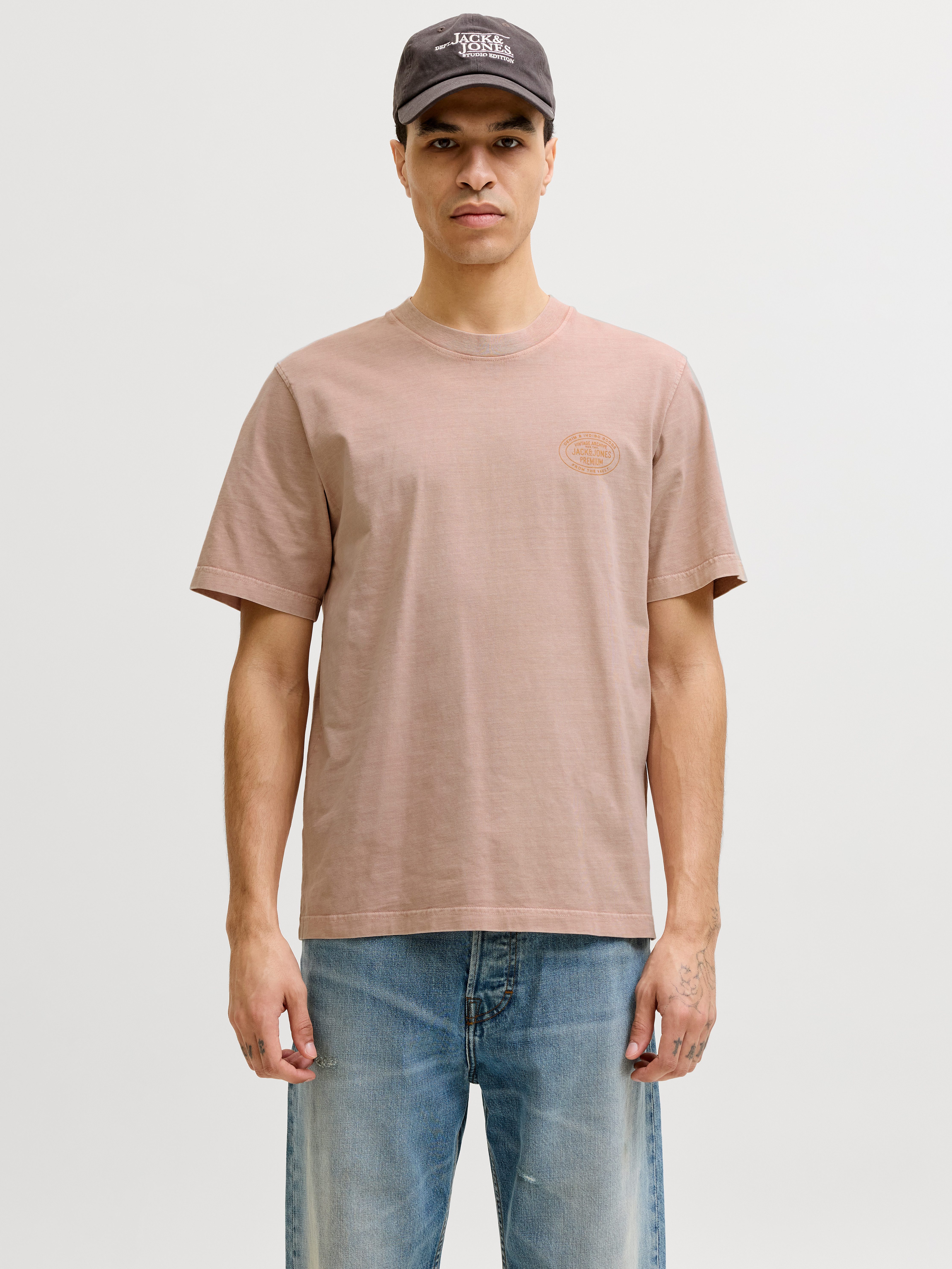 Jack & Jones T-Shirt JPRBLUFELIX SS TEE mit Logo Print