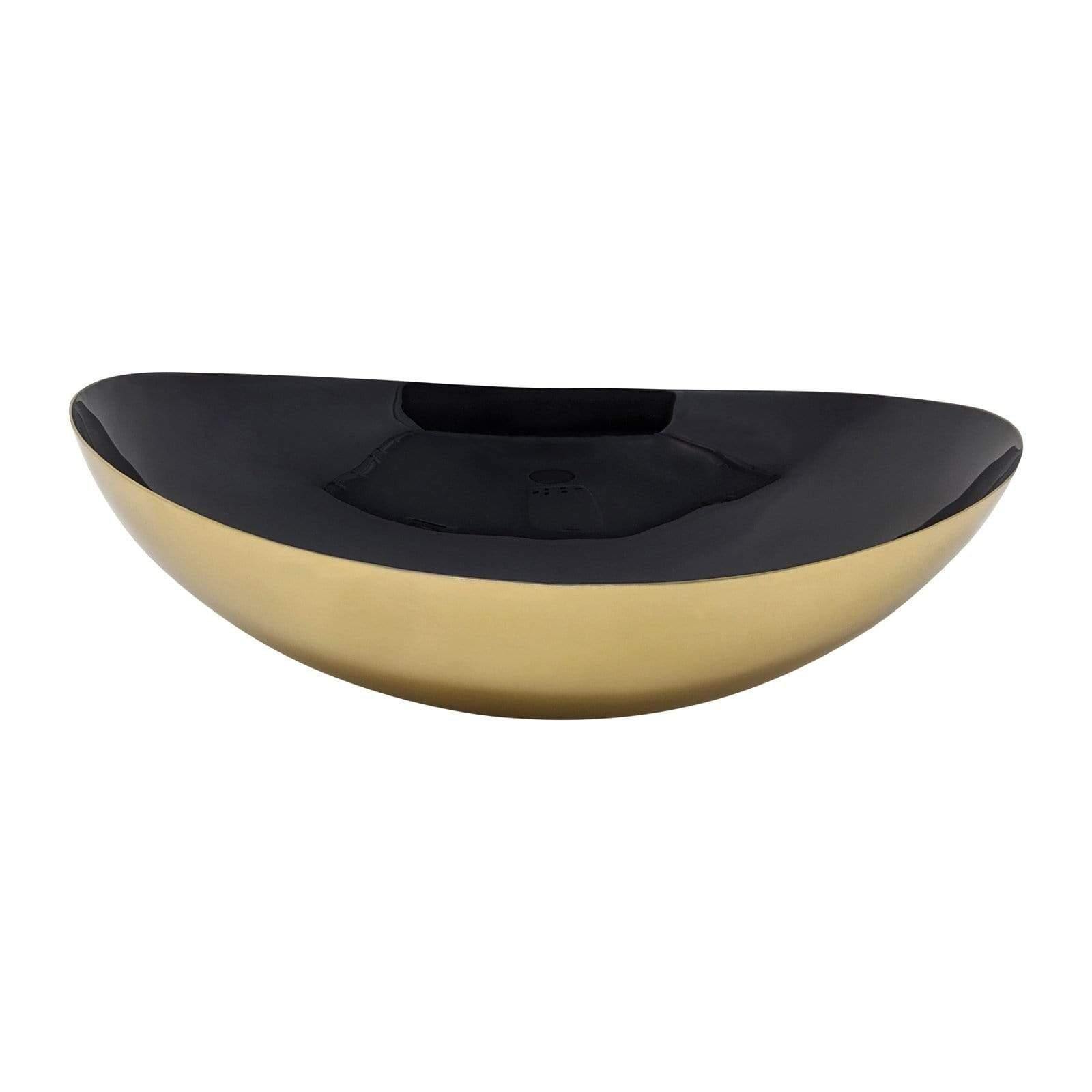 LaLe Living Dekoschale Glam in Gold Schwarz/Weiß 23,5x7cm, aus Eisen und Emaille