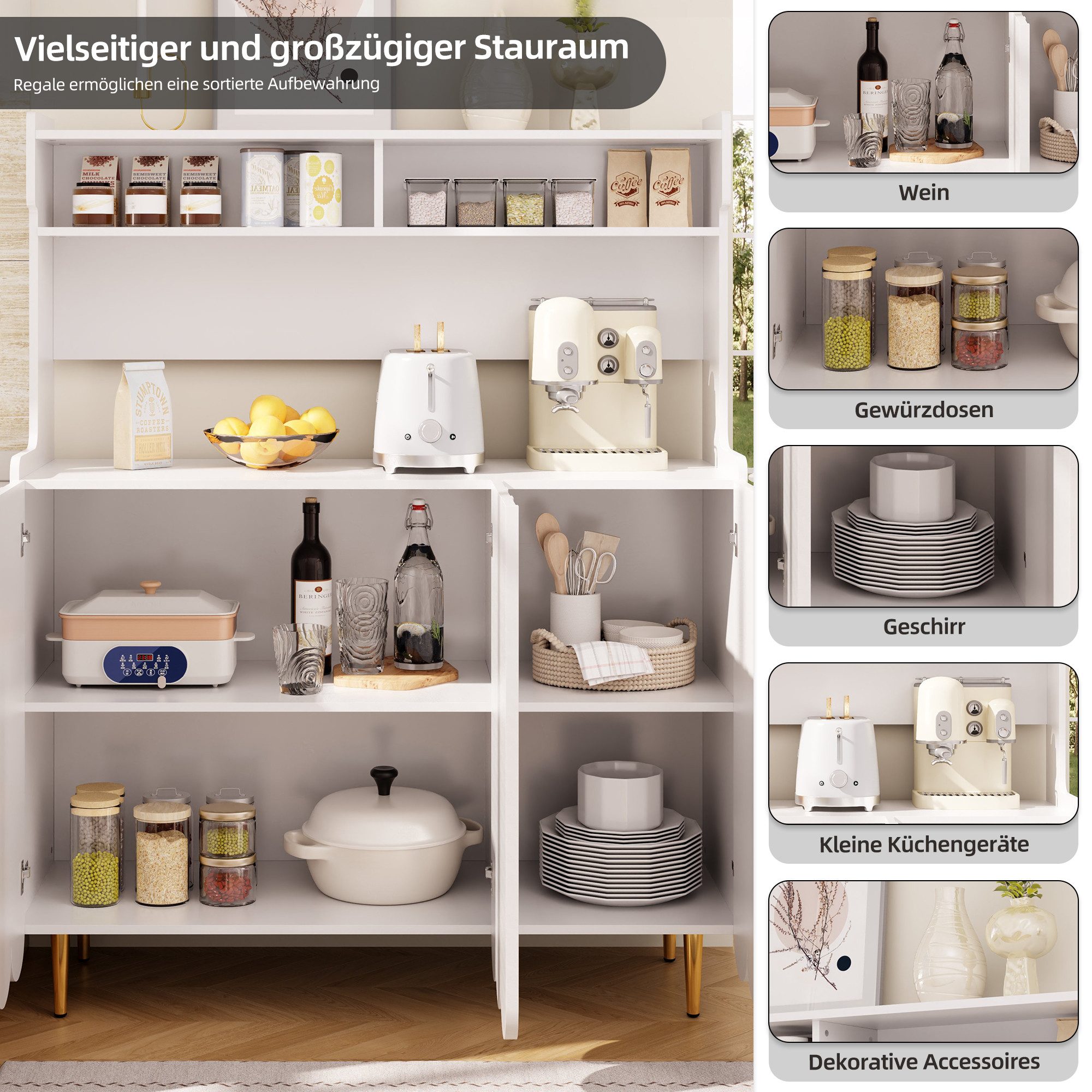 Gotagee Sideboard offenes Ablageregal Schränke Esszimmer günstig online kaufen