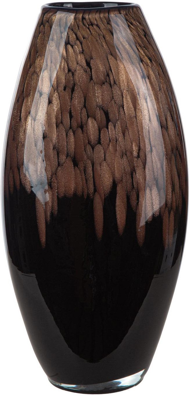 GILDE Tischvase Glass Art, Vase, "Lemark", Glas, schwarz (1 St), Vase, Lemark, Dekovase, Design, Elegant, Modern, Trend, Hingucker