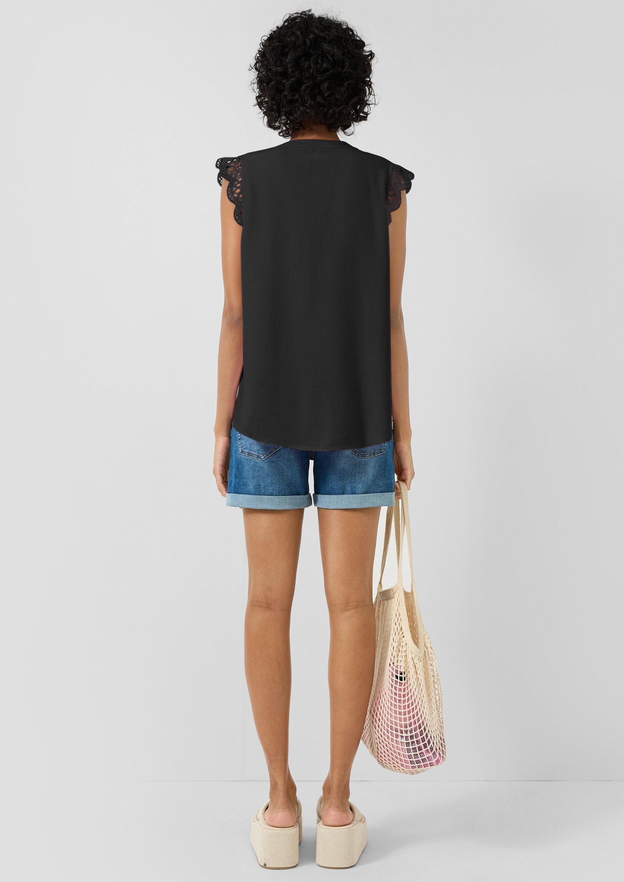 QS Blusentop Bluse Blusentop aus Viskose