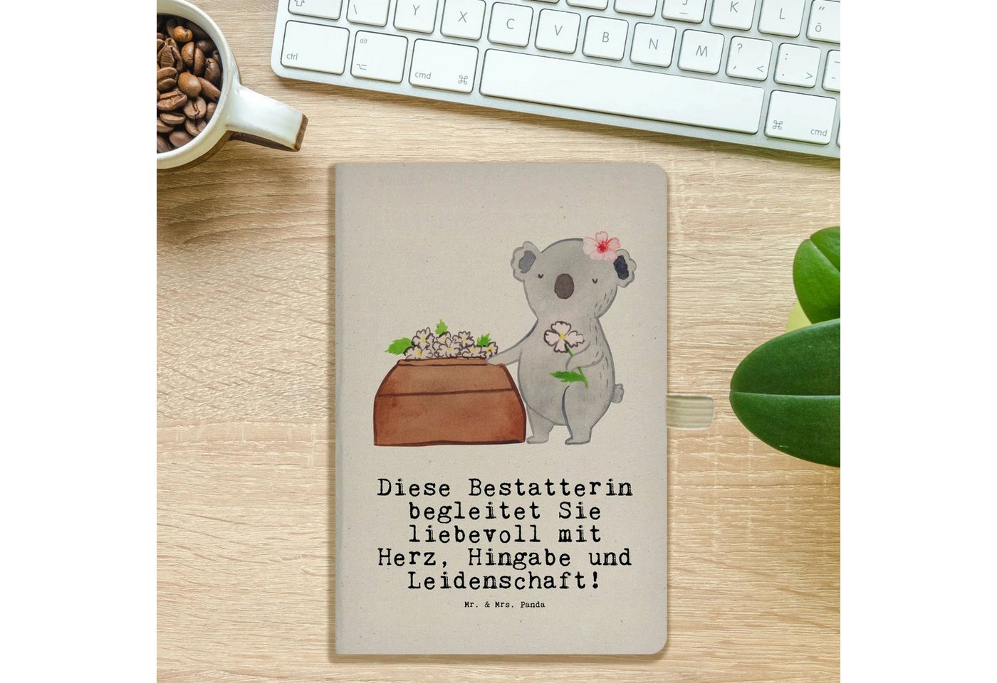 Thumbnail - Mr. & Mrs. Panda Notizbuch Bestatterin Herz - Transparent - Geschenk, Arbeitskollege, Mitarbeite Mr. & Mrs. Panda, Umwel...
