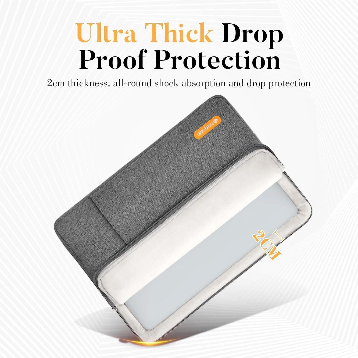 LuxusKollektion Laptop-Hülle Laptop Hülle Tasche 13 14 Zoll MacBook Air Pro Schutzhülle Grau