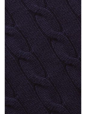 Esprit V-Ausschnitt-Pullover Zopfstrickpullover mit V-Ausschnitt