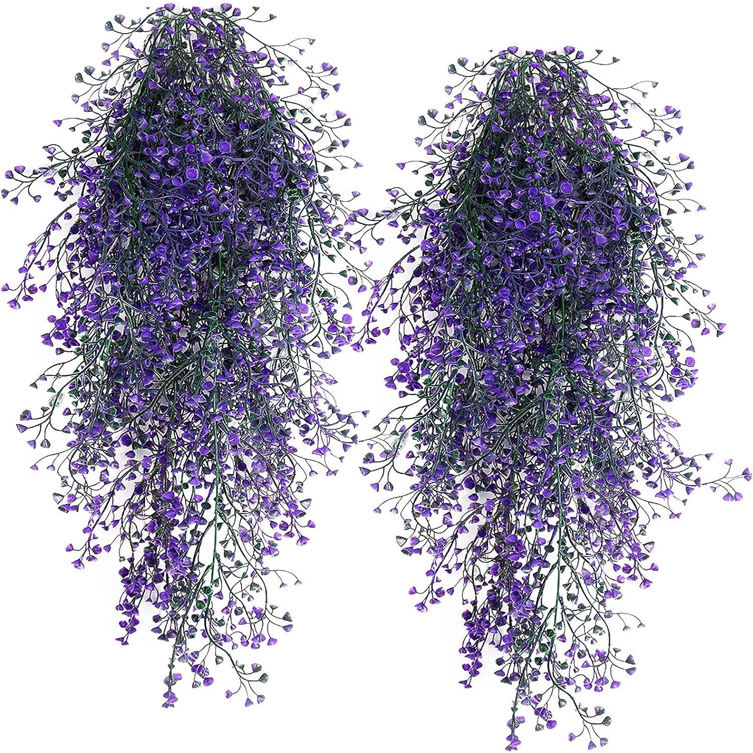 Kunstblume 4 Stück Künstliche Blumen an der Wand,80cm Künstliche Hängepflan günstig online kaufen