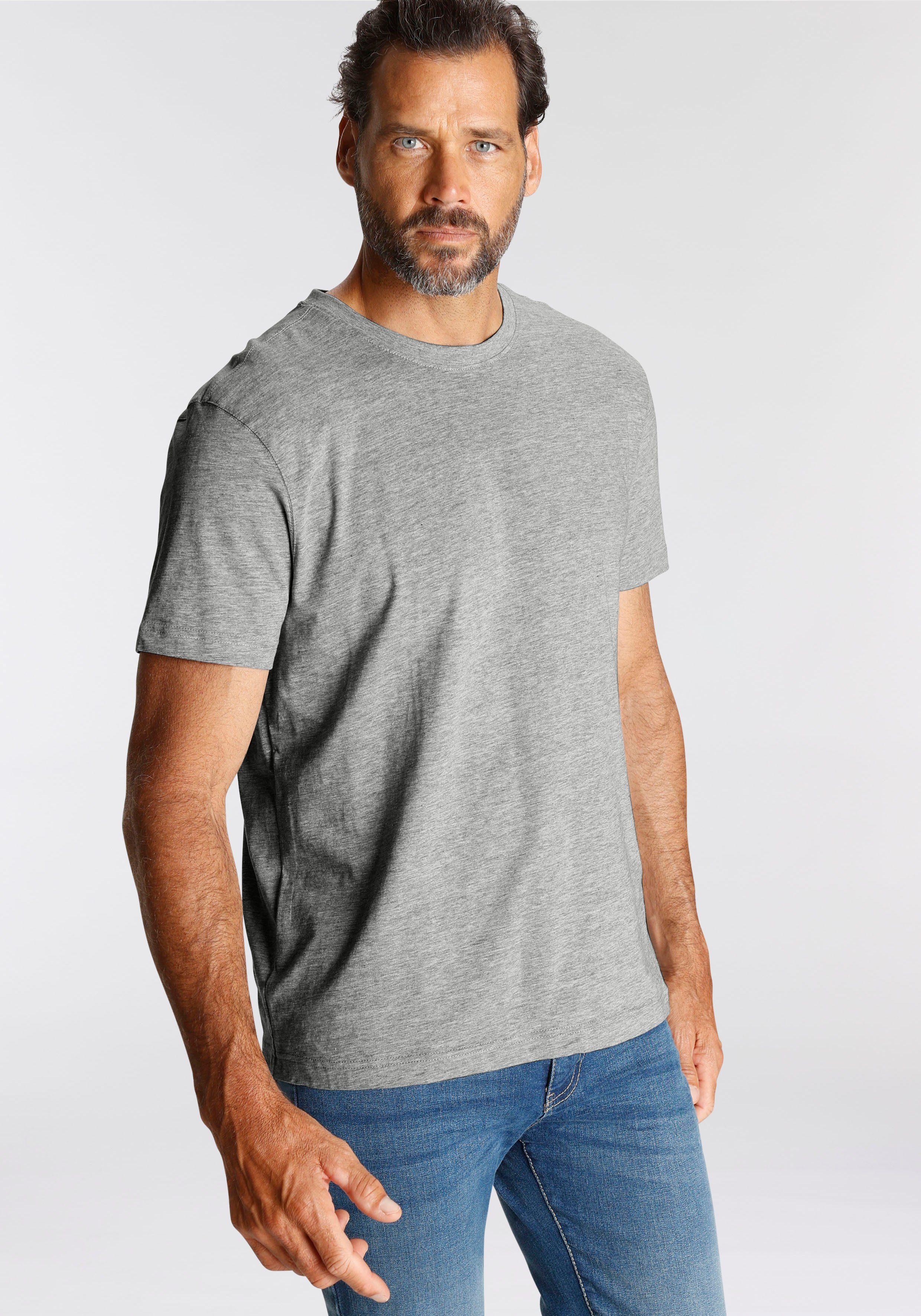 grau-marine-schwarz World T-shirt (Packung, Unterzieh- Man's 3er-Pack) 3-tlg., perfekt T-Shirt als