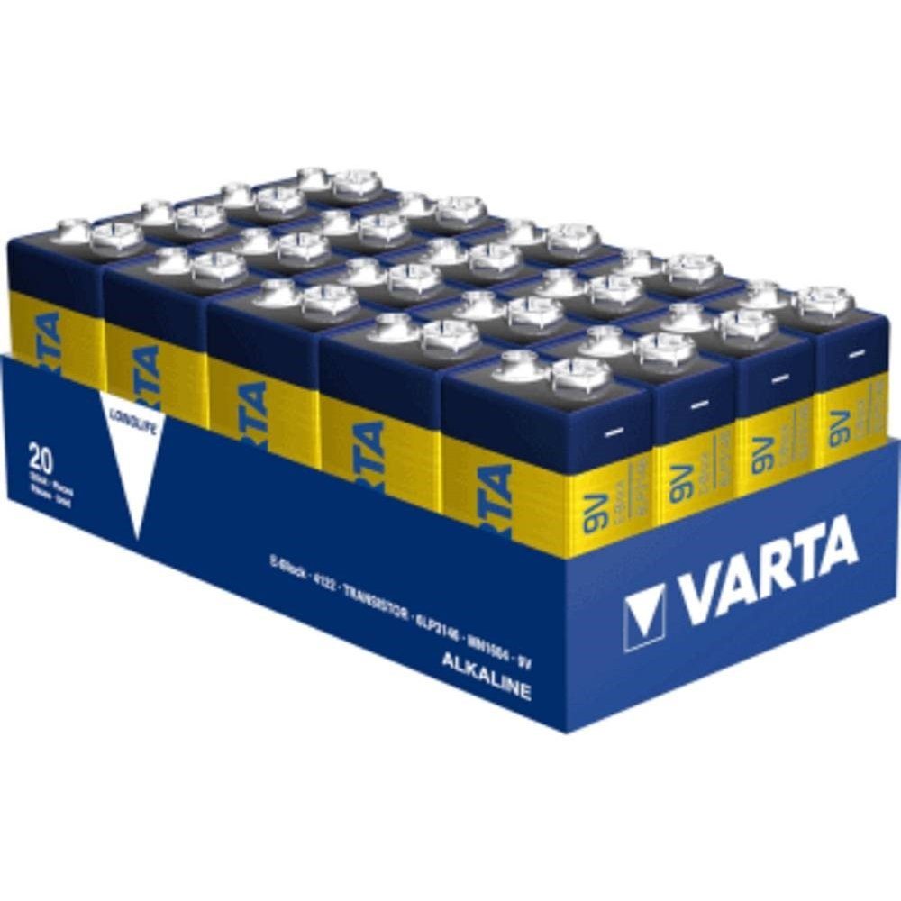VARTA Longlife E-Block 20er - Alkaline-Batterie blau/gold Pack Batterie 