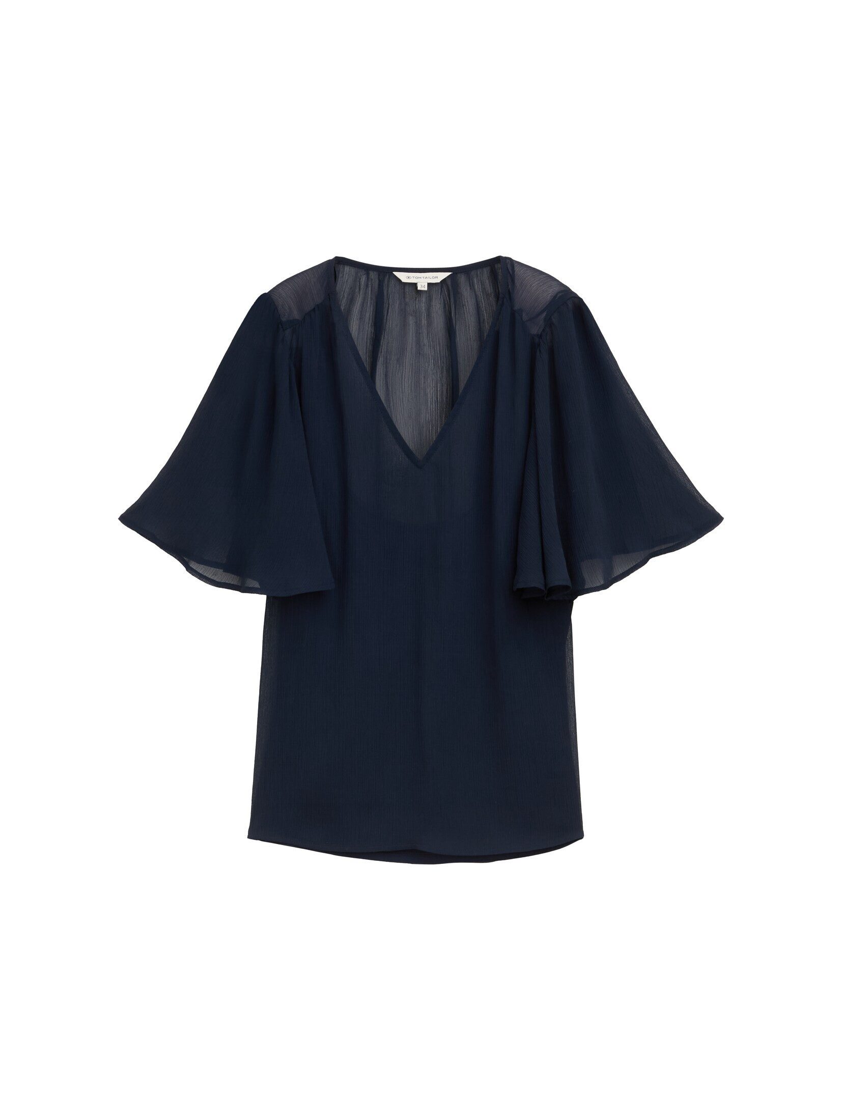 TOM TAILOR Kurzarmbluse Chiffon Bluse günstig online kaufen