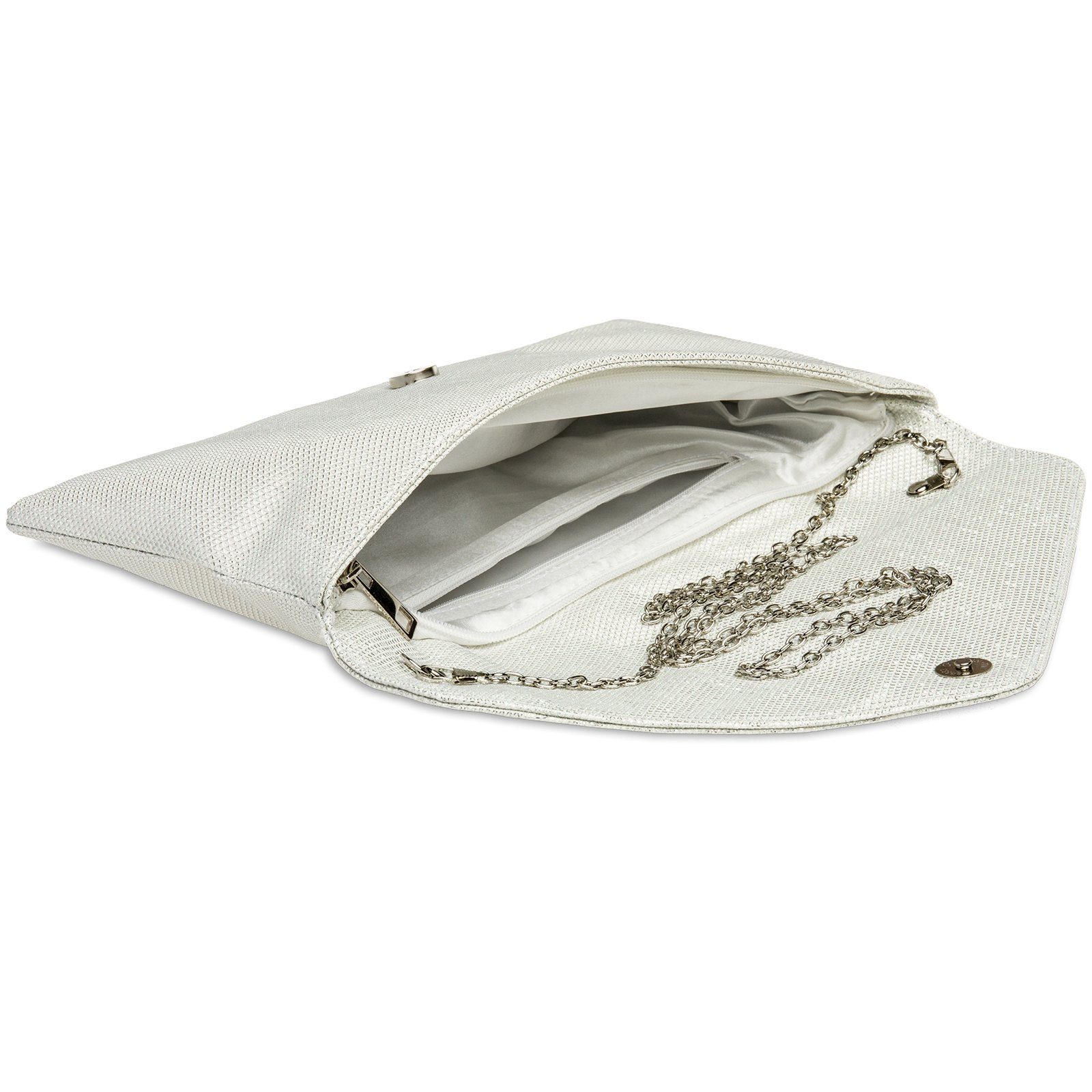 Caspar Clutch TA357 große elegante Damen Glitzer Clutch Tasche Abendtasche