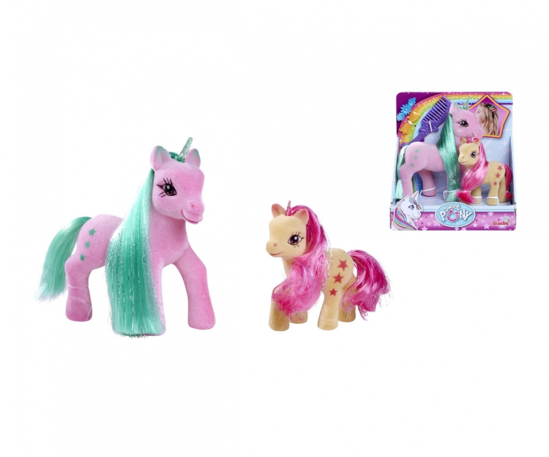 SIMBA Spiel Simba Spielzeug Spielwelt Tierwelt Kleine Einhorn Familie 104342647