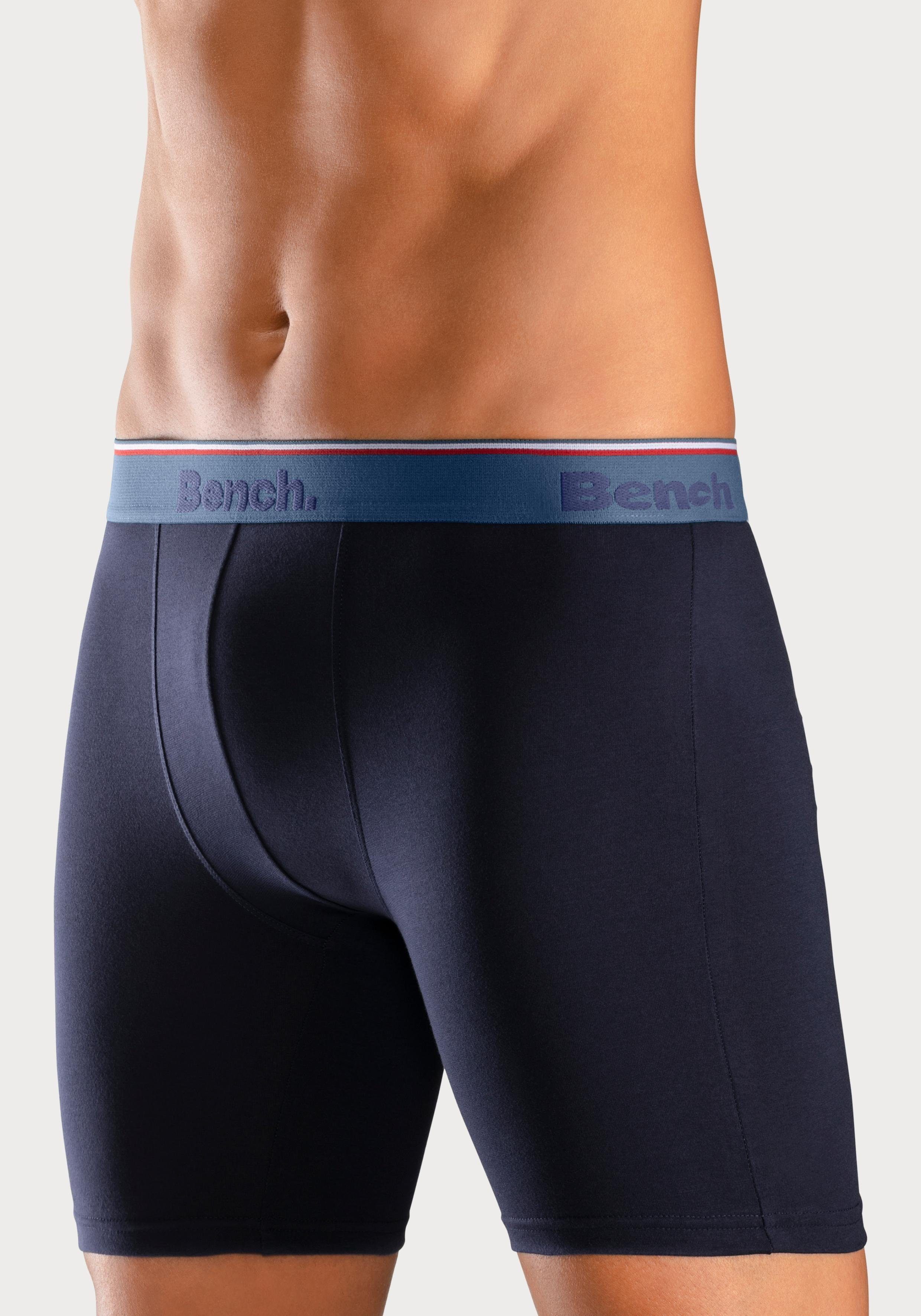 Bench. Langer Boxer (Packung, 4-St) Unterhosen mit schmalen Streifen im Logo-Webbund