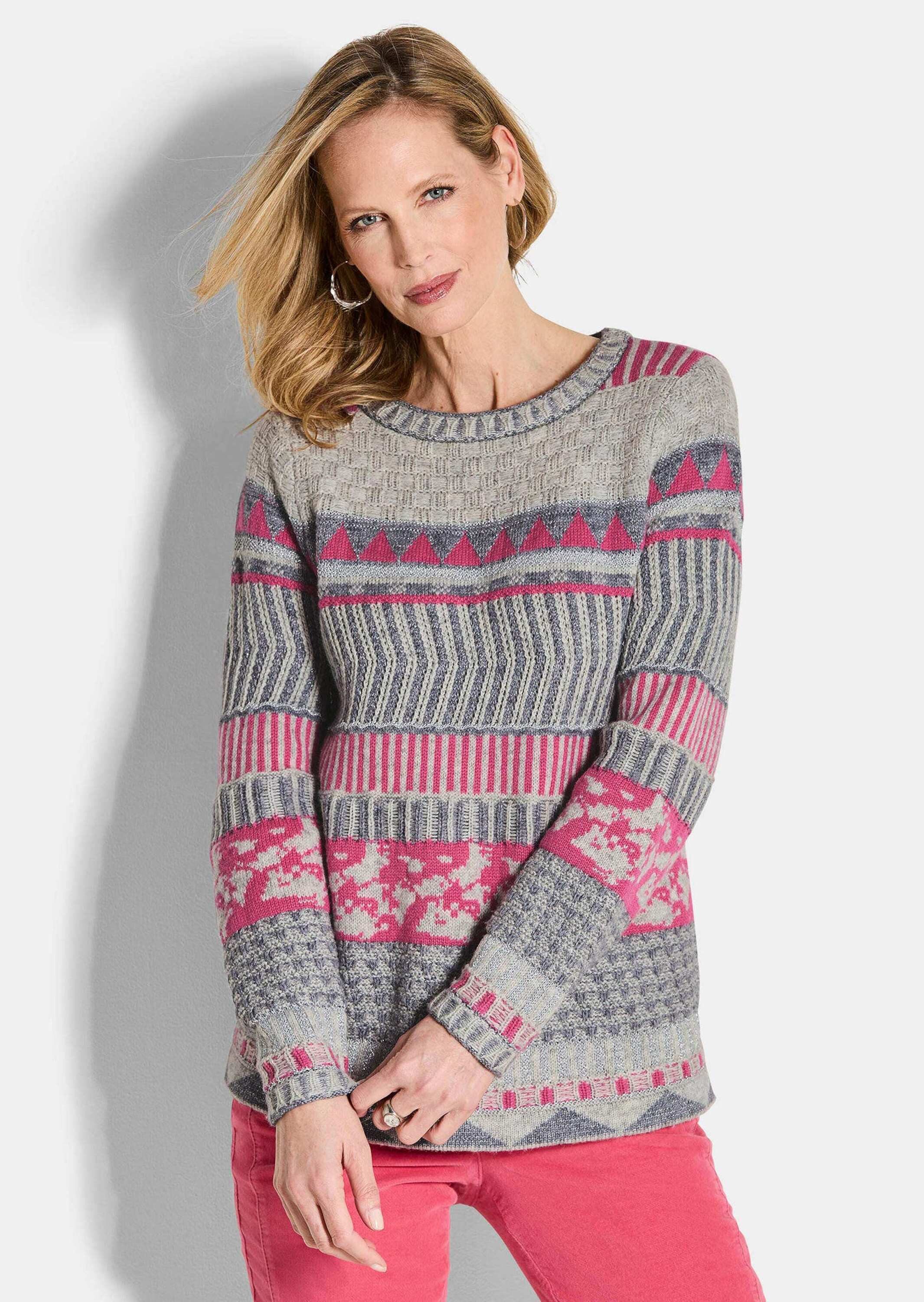 Strickpullover Kurzgröße: Pullover im modischen Norwegermuster