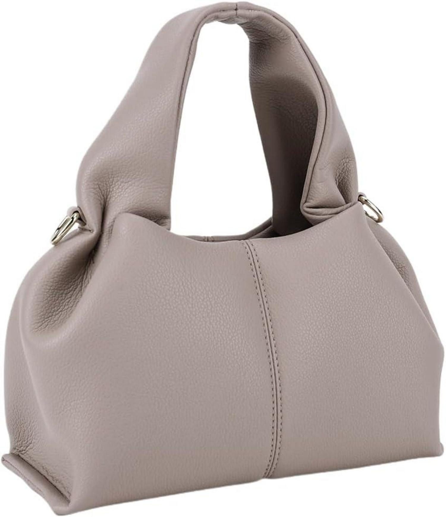 Handtasche Kleine Damen Handtasche PU Leder Vintage Umhängetasche Grau