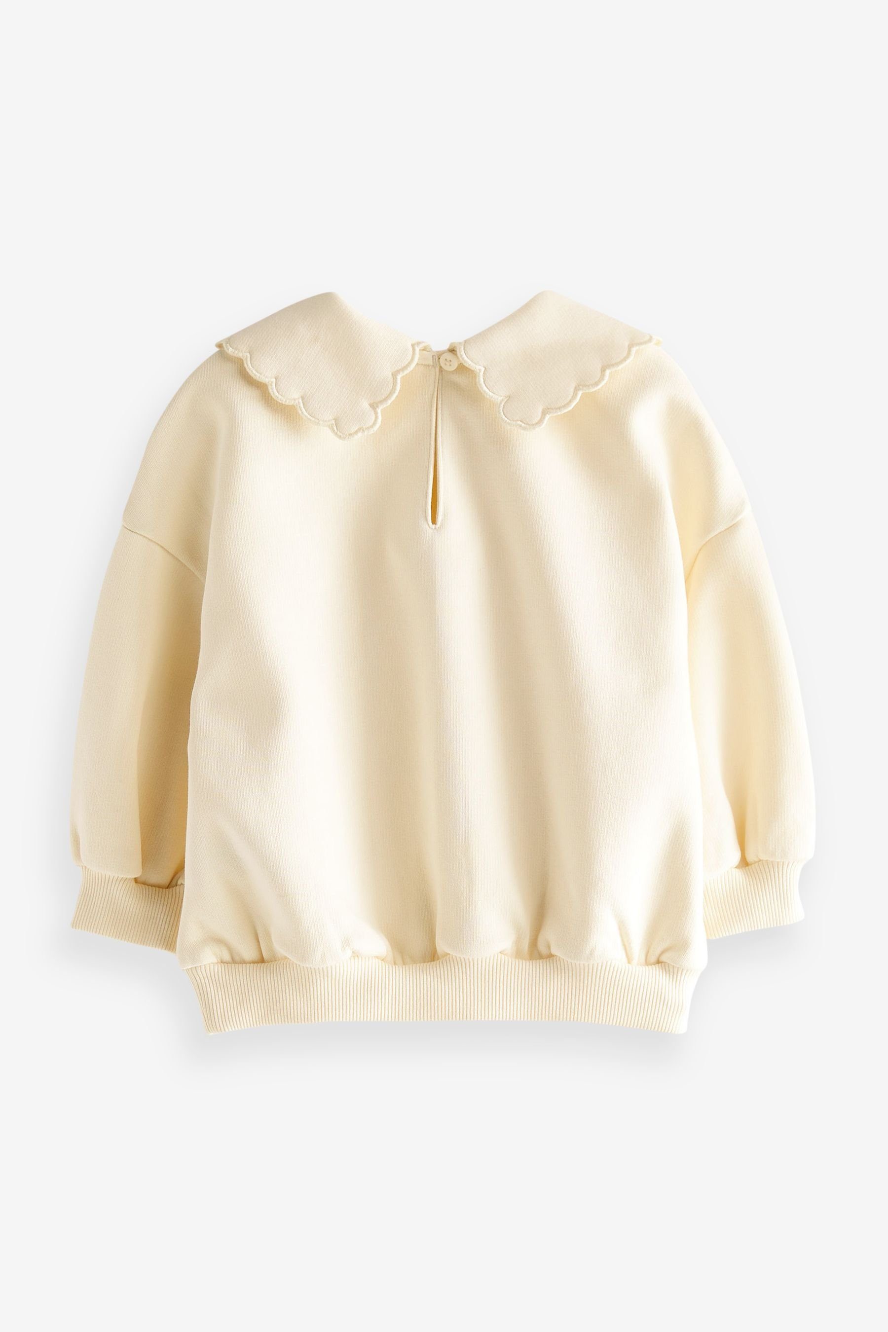 Next Sweatshirt Sweatshirt mit Kragen (1-tlg) Cream