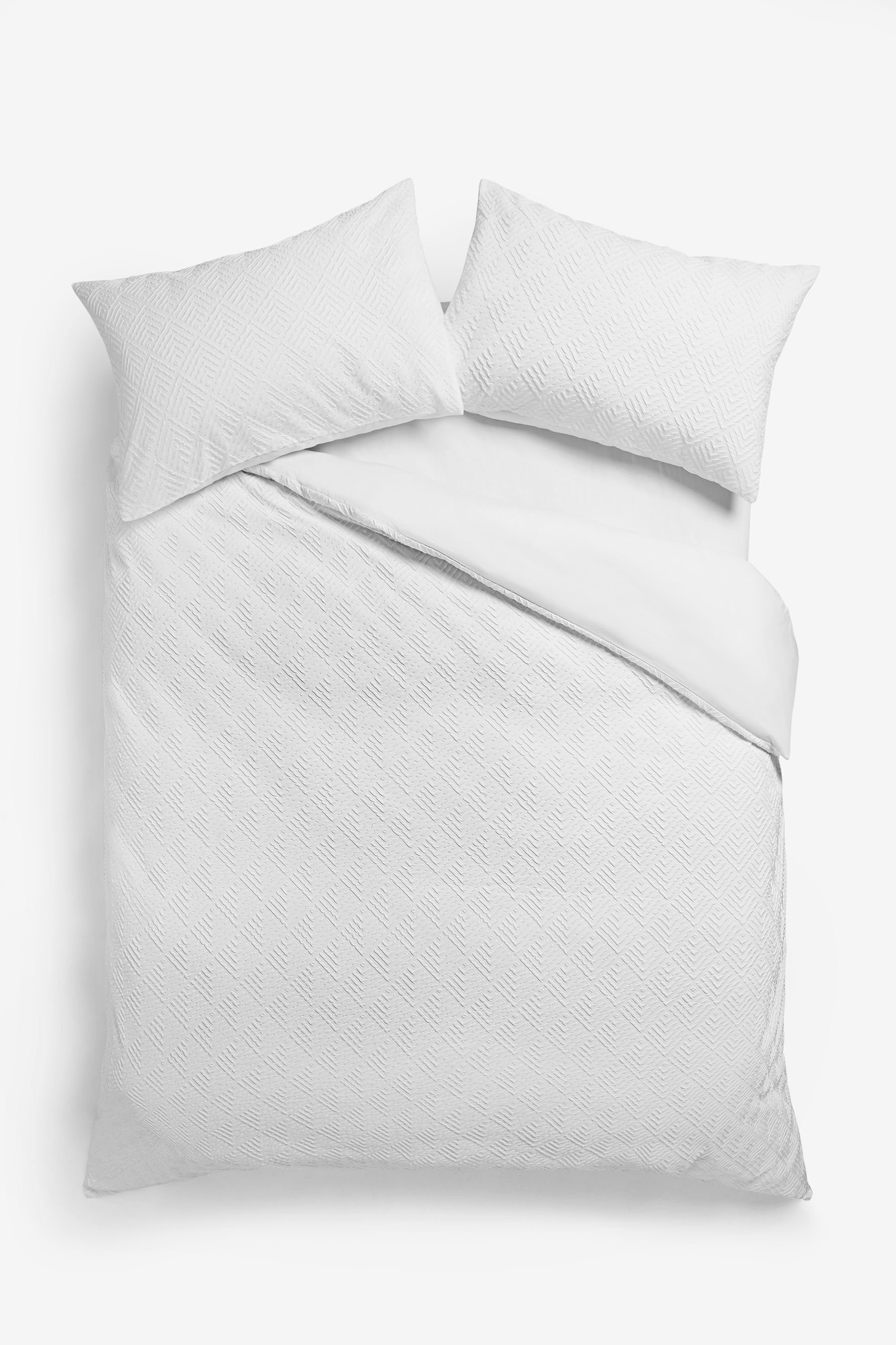 Bett-Set, Bettbezug und Kissenbezug mit Reliefmuster, Next, Bezug: Polyester (recycelt), Polyester