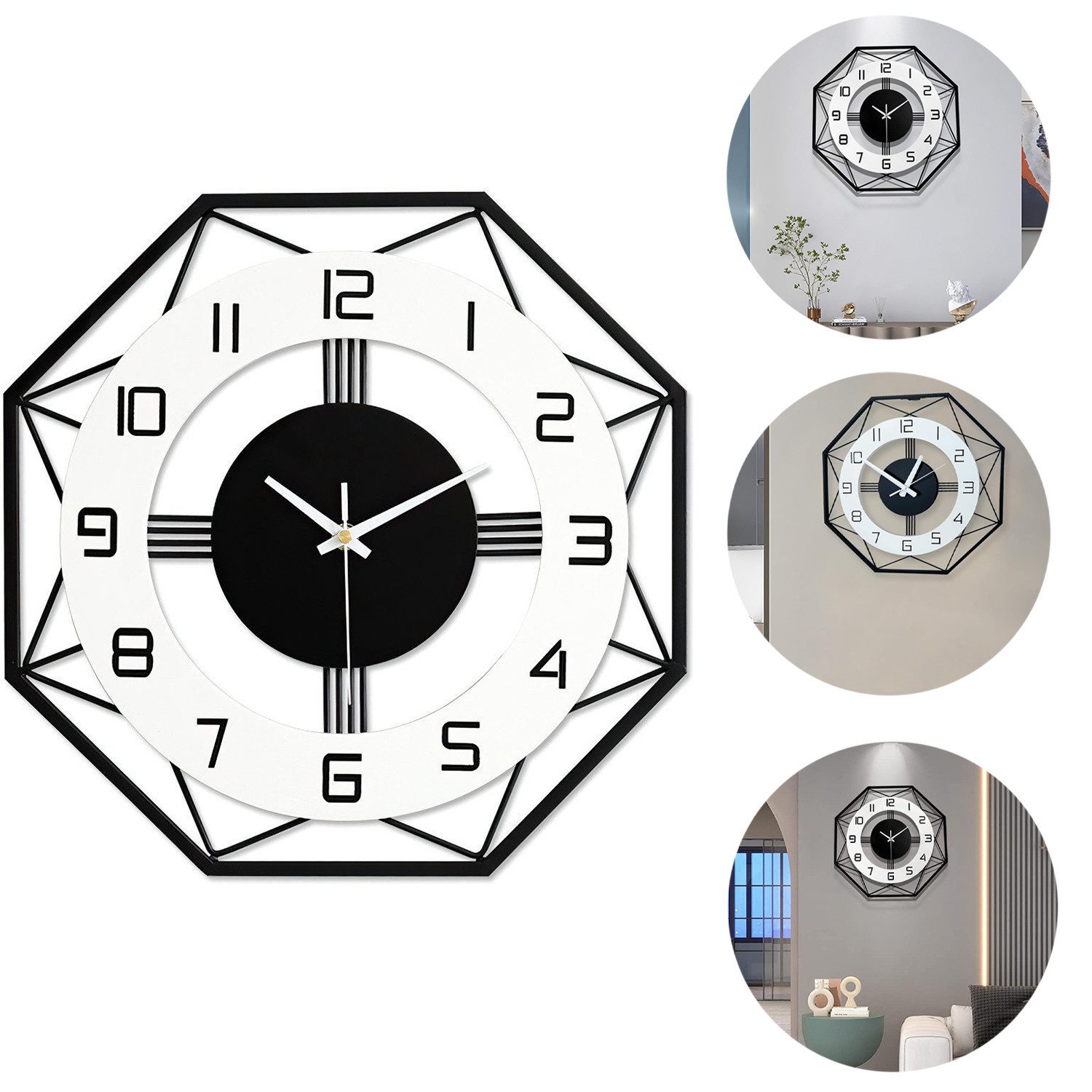 RWEUOQ Wanduhr Wanduhr Metall große Wanduhren günstig online kaufen
