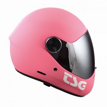 TSG Skatehelm Pass Pro Solid Color - matt pink, + 1 Bonus Visor