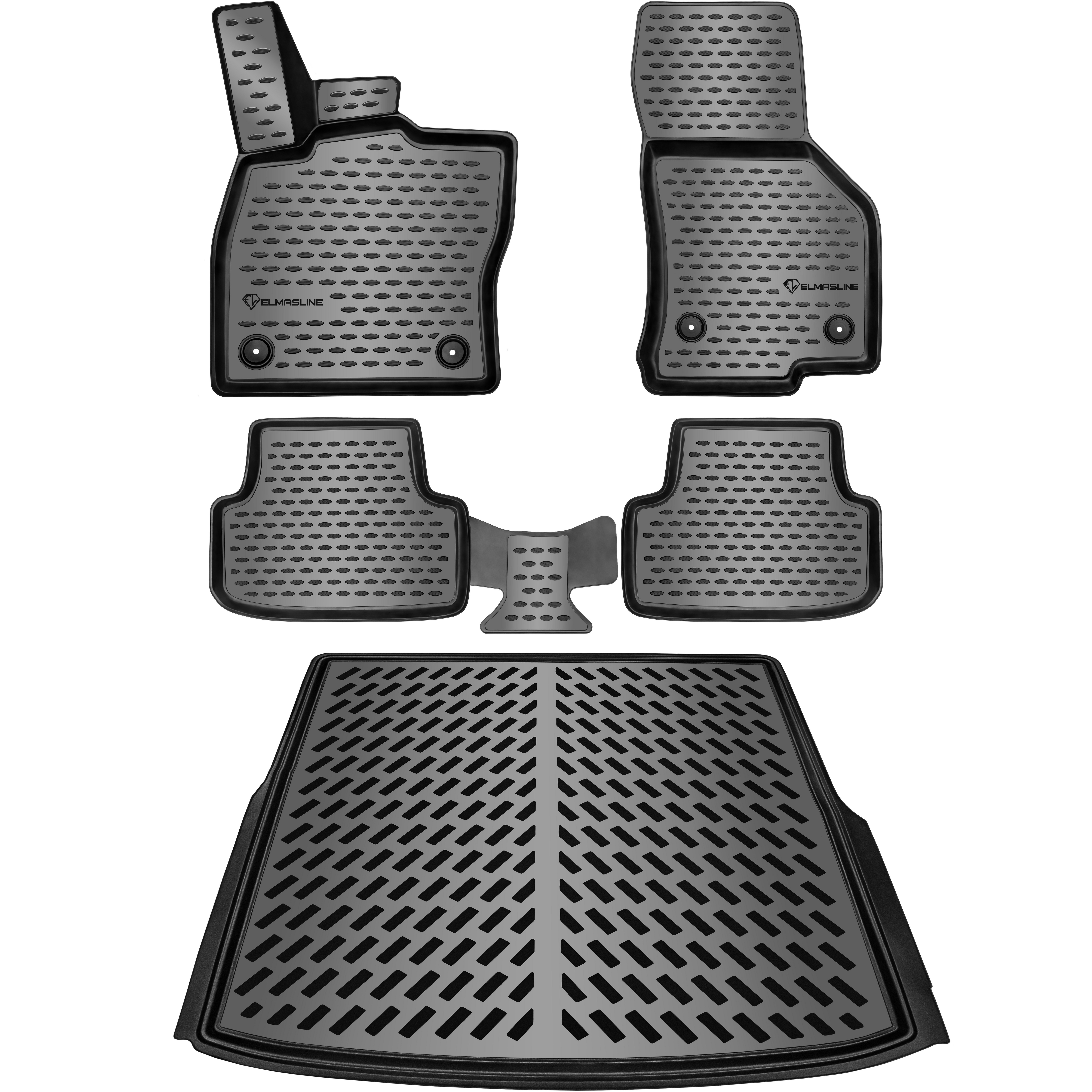 Auto-Fußmatten für VW PASSAT 2014-2024 [B8] - Gummimatten & Kofferraumwanne