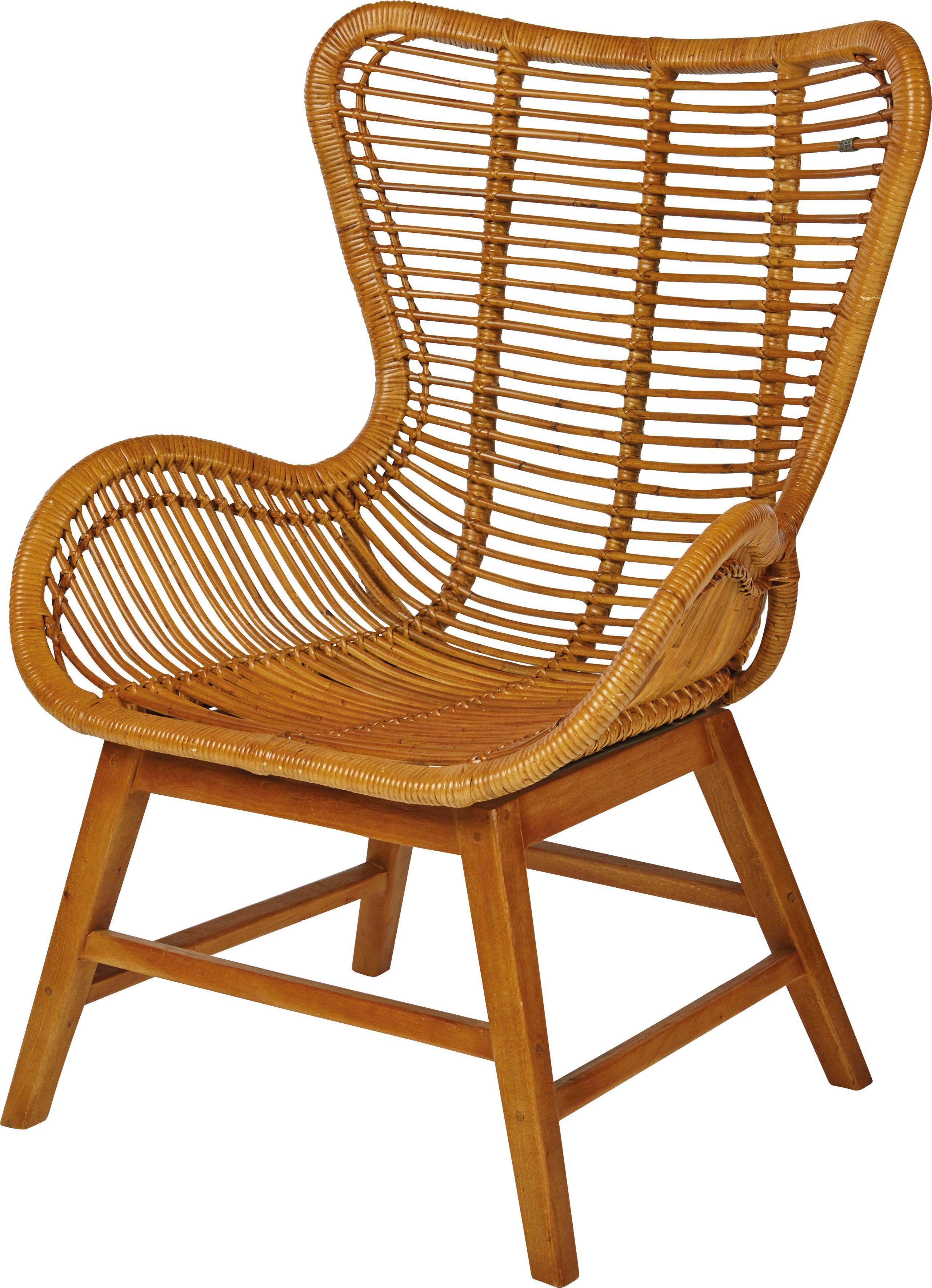 TOM TAILOR HOME Sessel T-RATTAN ARMCHAIR, Rattanarmlehnstuhl mit Teakholzgestell und organischer Form. € 624,78