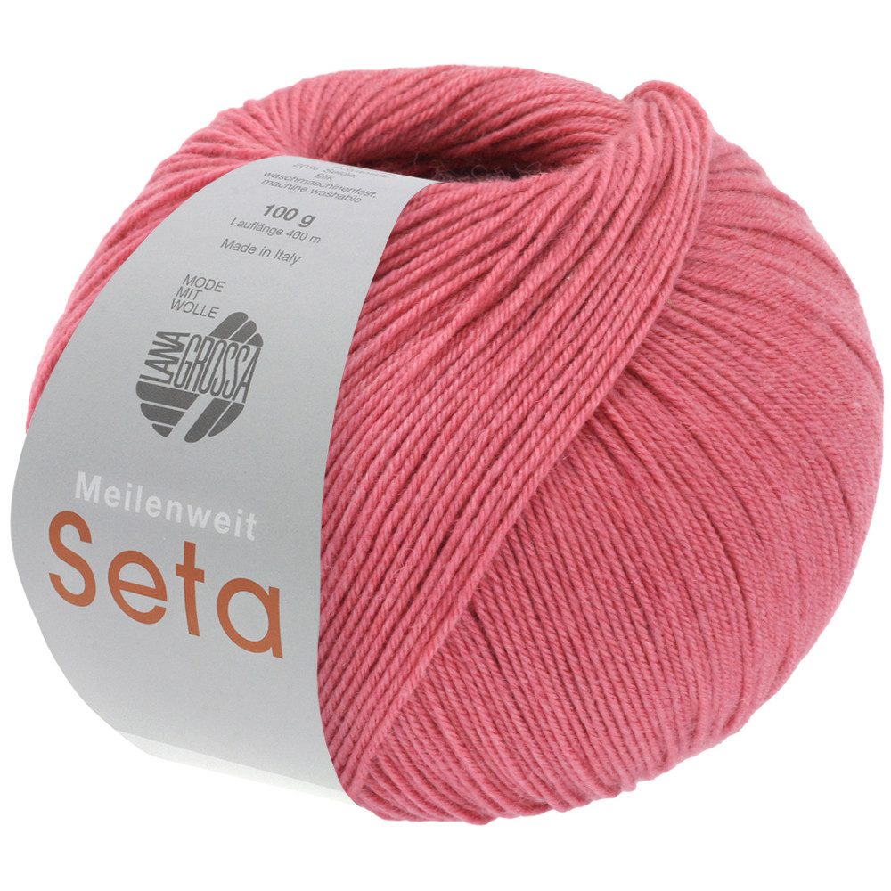 LANA GROSSA MEILENWEIT 100 g SETA Häkelwolle, 400 m (weiche 4-fach Sockenwolle mit Seide-Anteil), 100 g