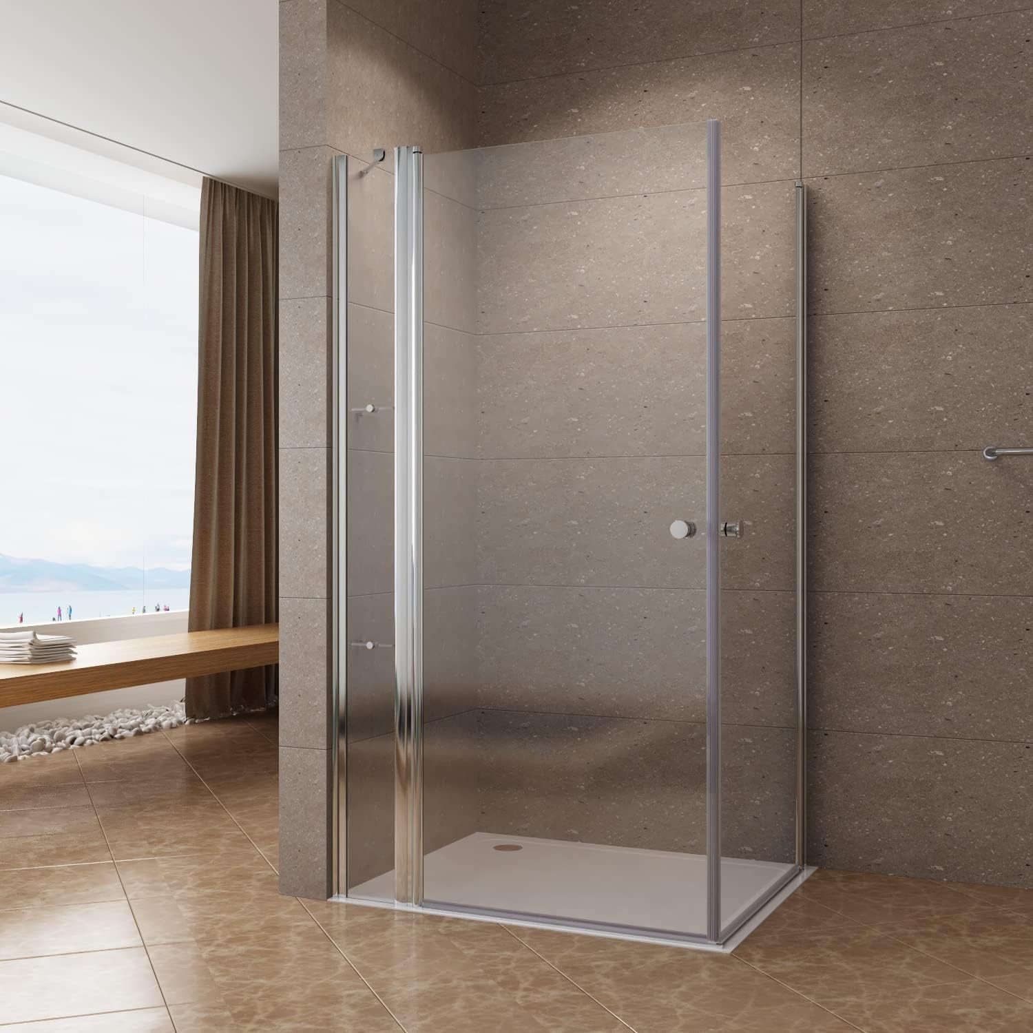 AQUABATOS Eckdusche Duschkabine Eckeinstieg Bad Eckdusche günstig online kaufen