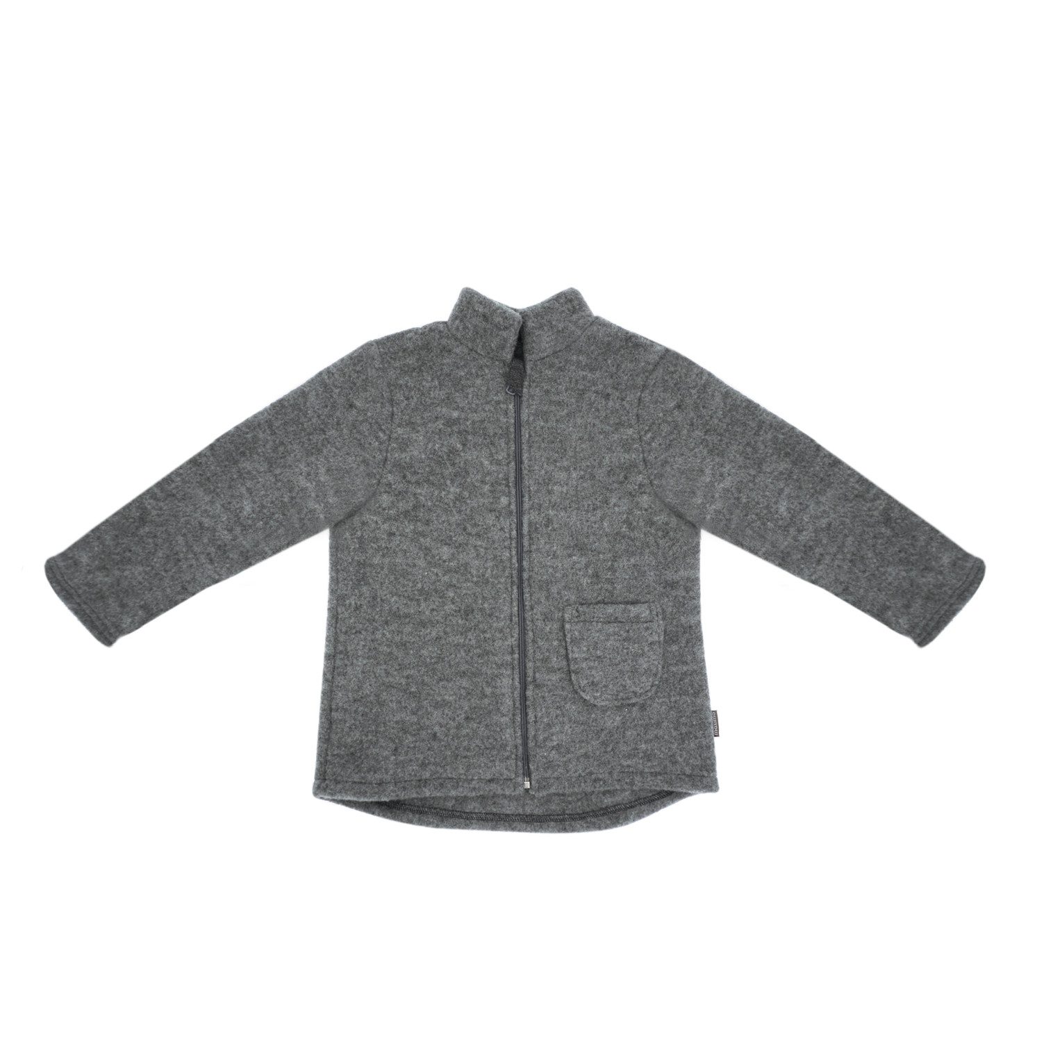 Fleecejacke GOTS MINI-Jacke, Wollfleece Reißverschluss, Jersey