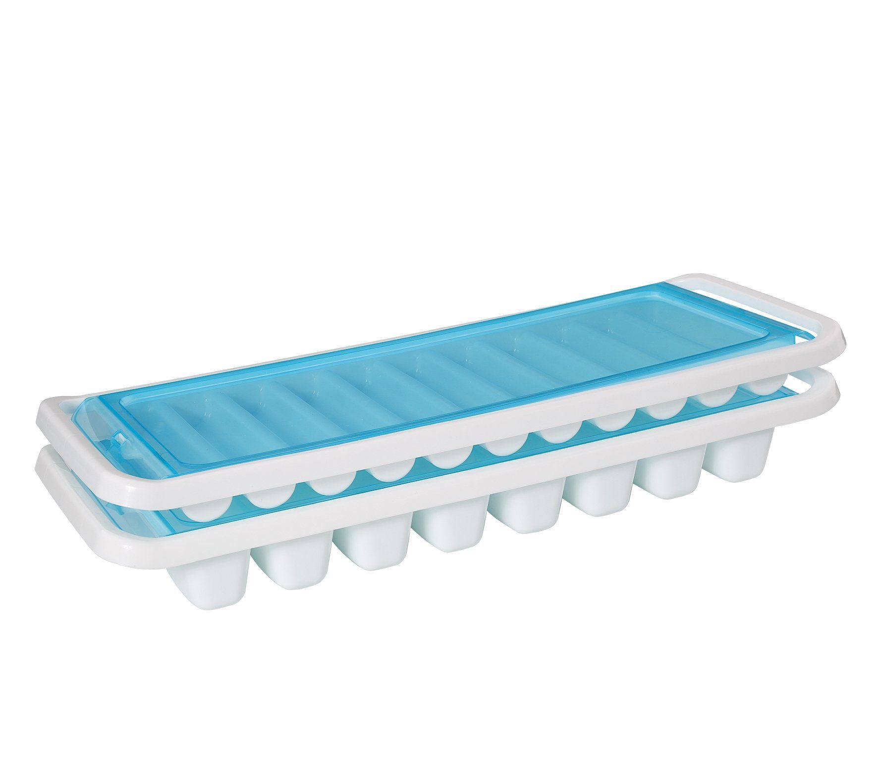 Silikon Eiswürfelform Mit Deckel – 9 Quadratische Würfel, Spülmaschinengeeignet, Stapelbar, Minzgrün