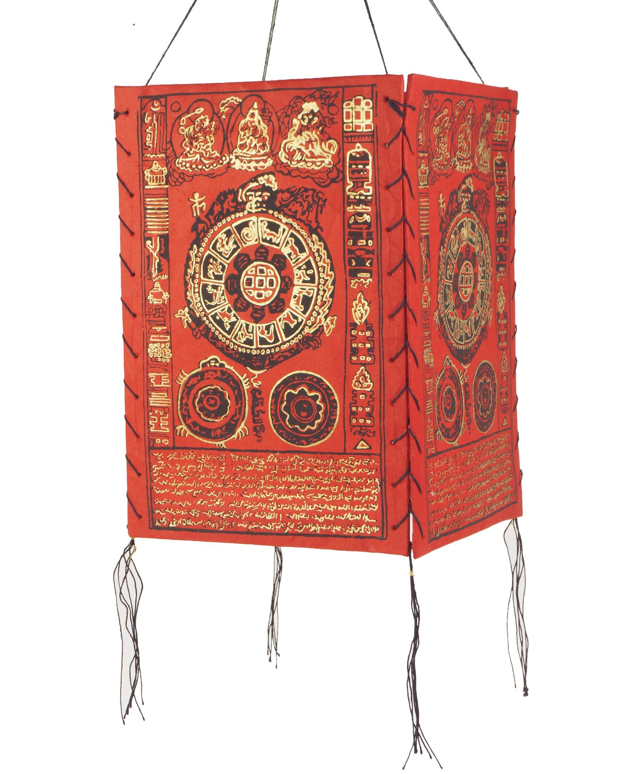 Papier Lokta inklusive Guru-Shop Hänge Mandala Lampenschirm, Leuchtmittel nicht rot Deckenleuchte.., Deckenleuchten
