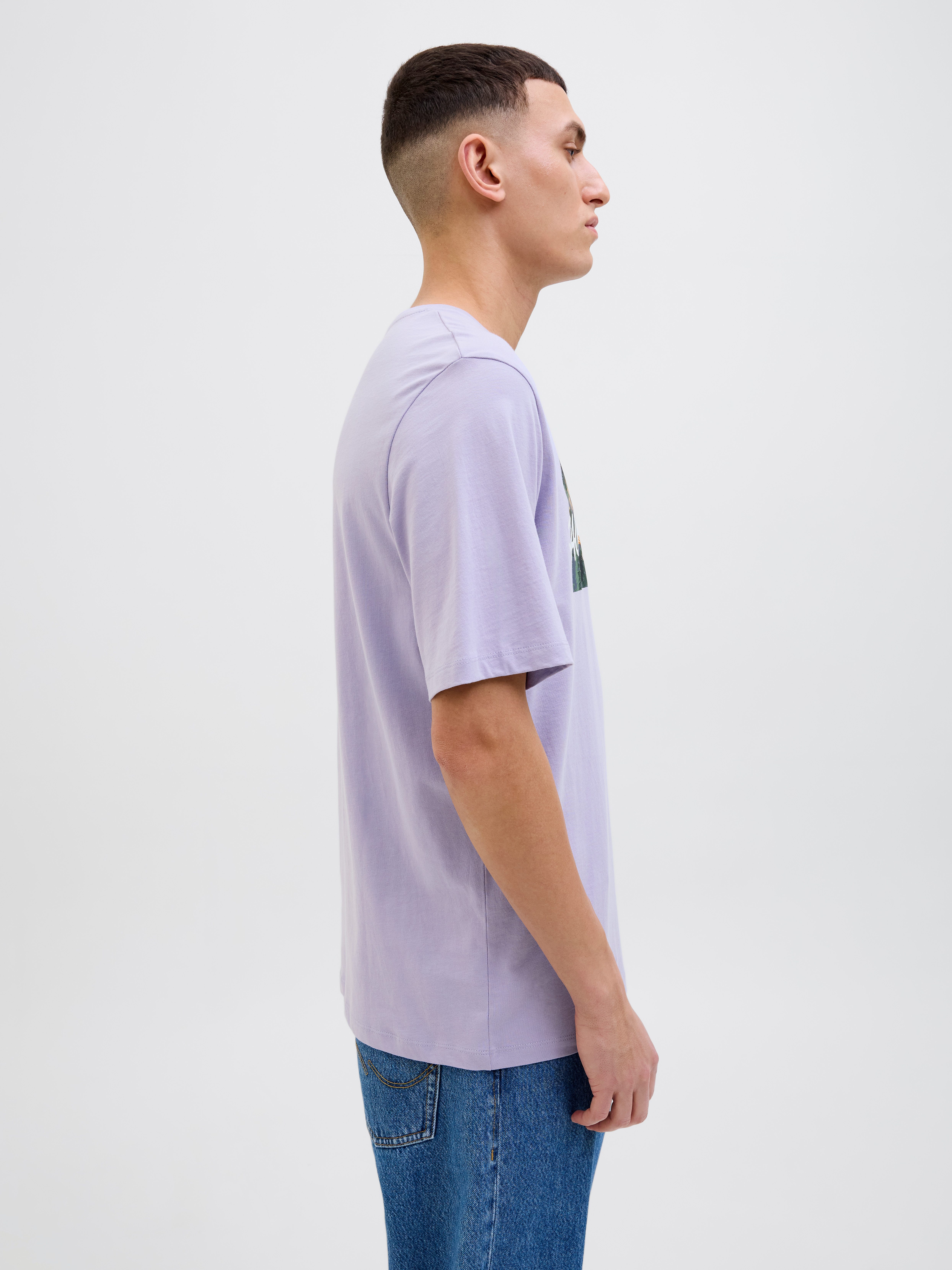 Jack & Jones Print-Shirt JJHAWAII SHAPE TEE SS CREW NECK günstig online kaufen