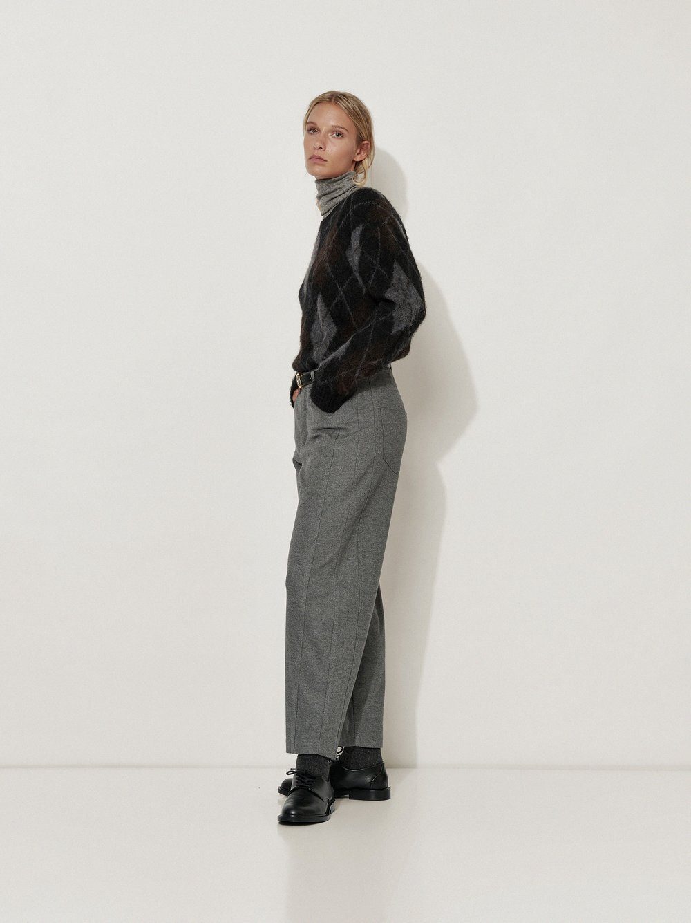 ROSNER Boyfriend-Hose Mara Barrel (1-tlg) aus weichem Flanell