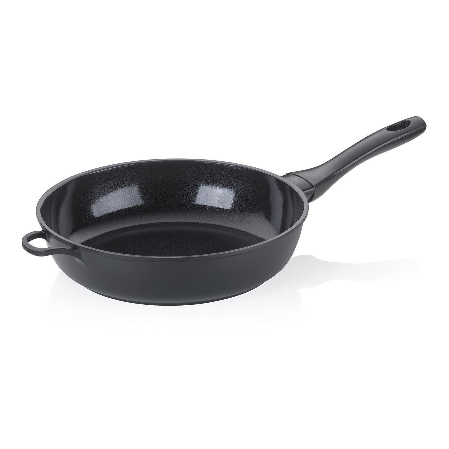 kela Schmorpfanne ATURA, Ø 28 x H 7 cm, Schwarz, Allherdboden, Aluguss (1-tlg), Keramikversiegelung