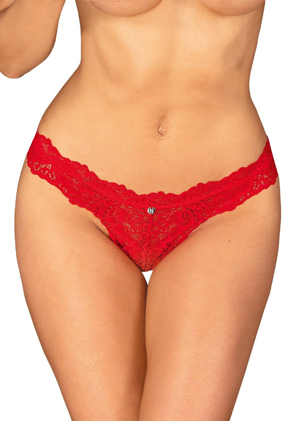 String String aus Spitze - rot