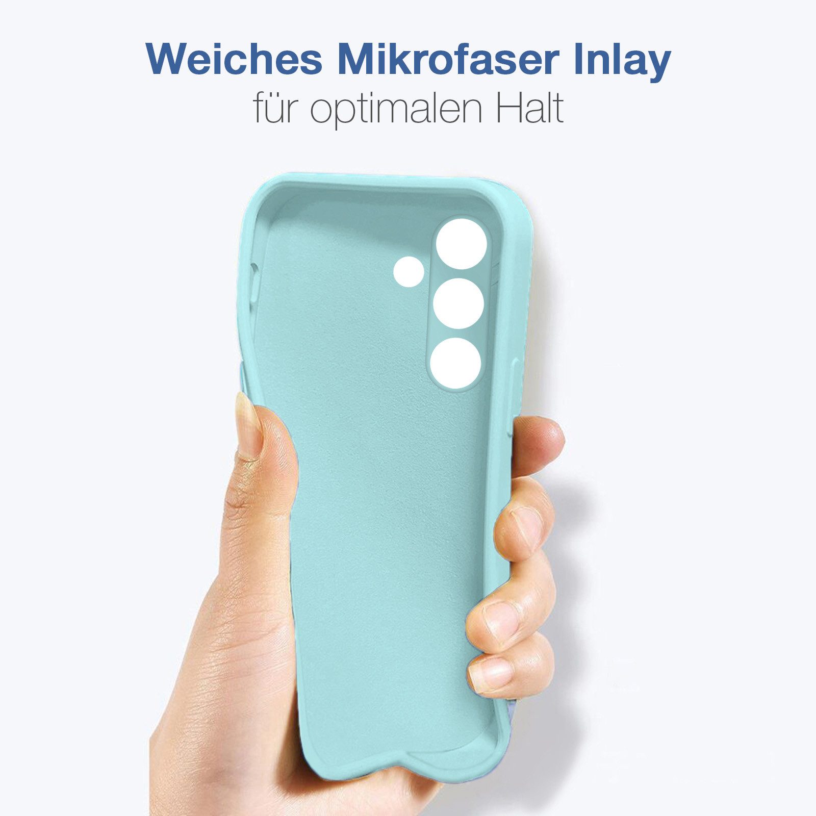 Tec-Expert Handyhülle SoftGrip Cover Hülle für Samsung Galaxy S23, Handy Case Bumper integrierter Kameraschutz flexibel