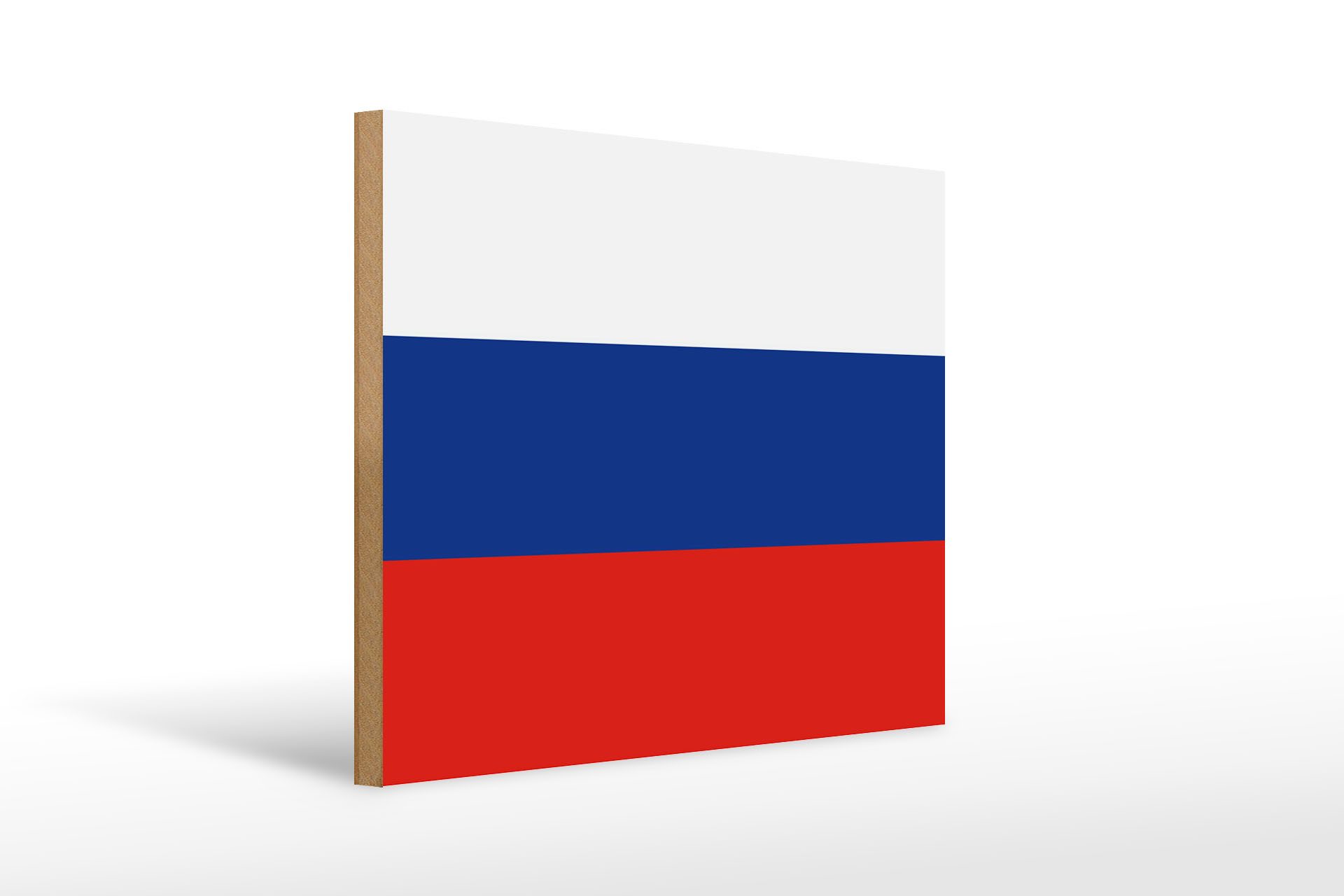 Femer GmbH Holzbild Flagge Russlands 40x30cm Flag of Russia, Flaggen (1 St), Glatte Holzfaserplatte (MDF), vorn beschichtet
