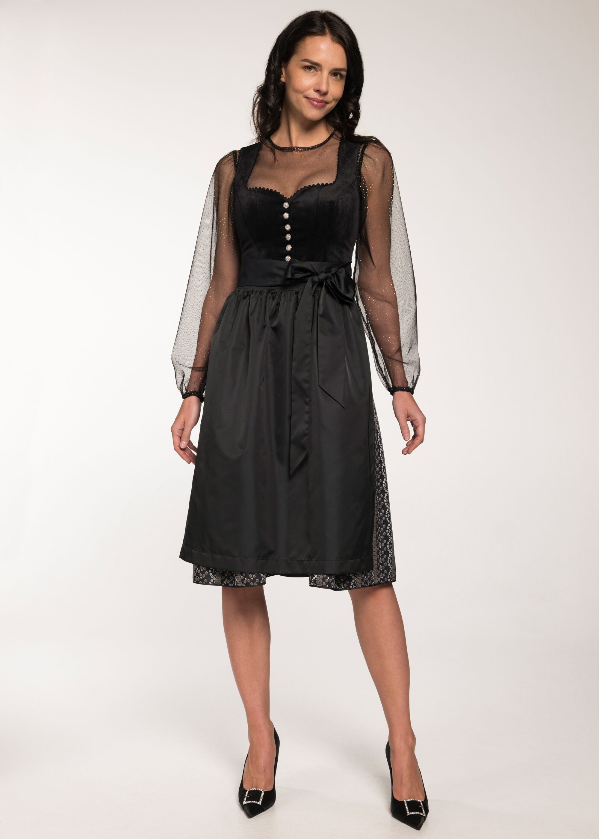 Spieth & Wensky Dirndl Giulianna (1-tlg) Samtoberteil günstig online kaufen