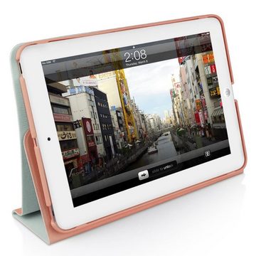 Macally Tablet-Hülle Klapp-Tasche Cover Ständer Schutz-Hülle Rosa, Smart Folio für Apple iPad mini 1 2 3 Gen, Stand-Funktion, leicht