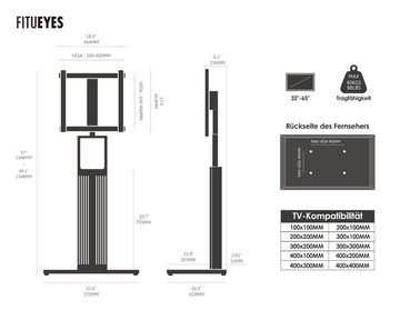 FITUEYES TV-Ständer, (bis 65,00 Zoll, TV Stand aus Buchenholz drehbar höhenverstellbar)