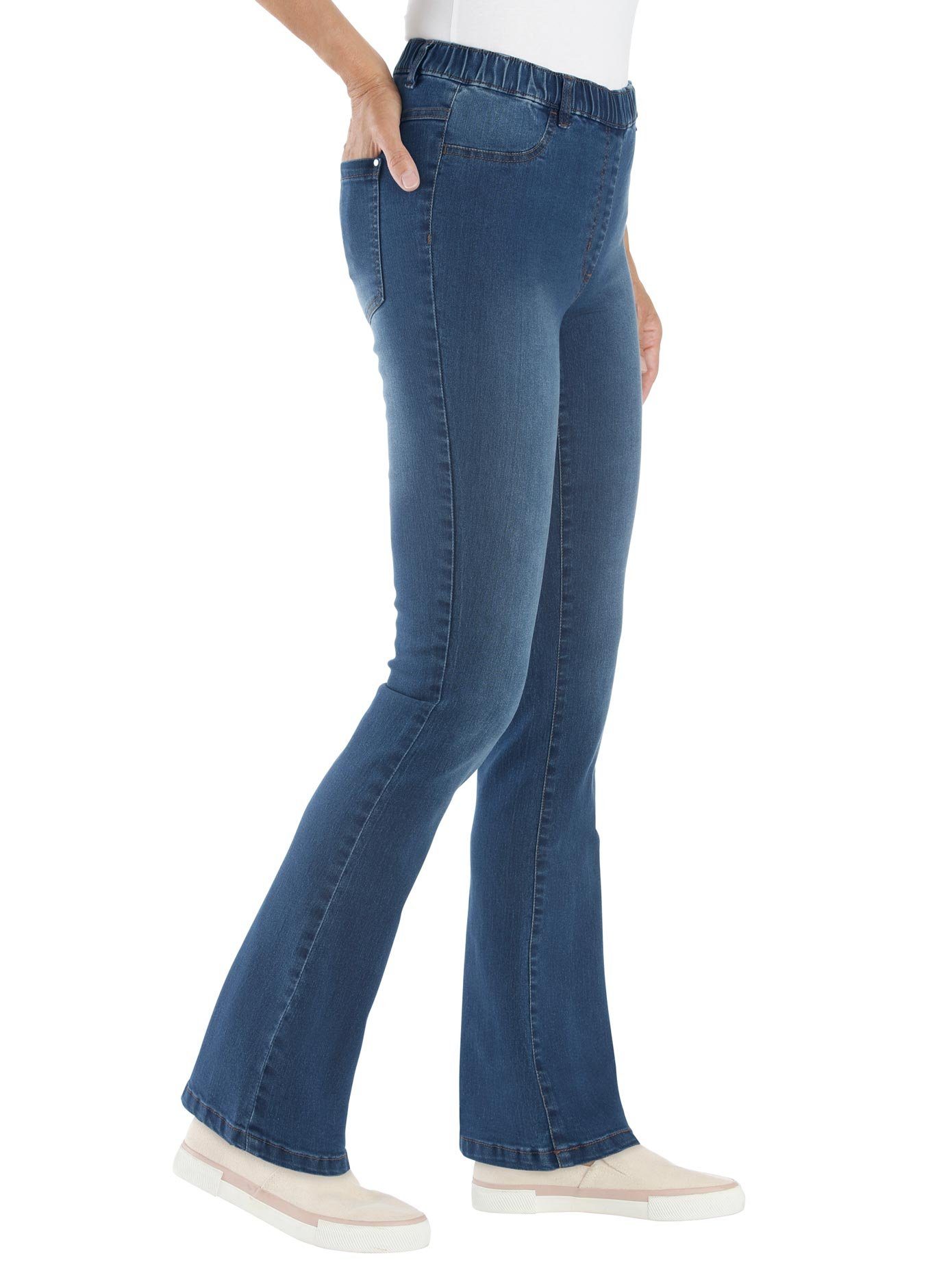 Damen Jeans Classic Basics Bootcut-Jeans (1-tlg)