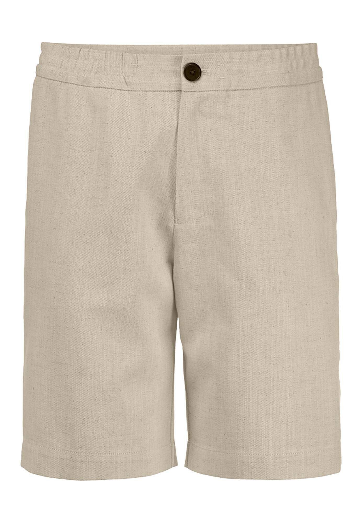 Hessnatur Chinoshorts aus Bio-Baumwolle mit Leinen (1-tlg)