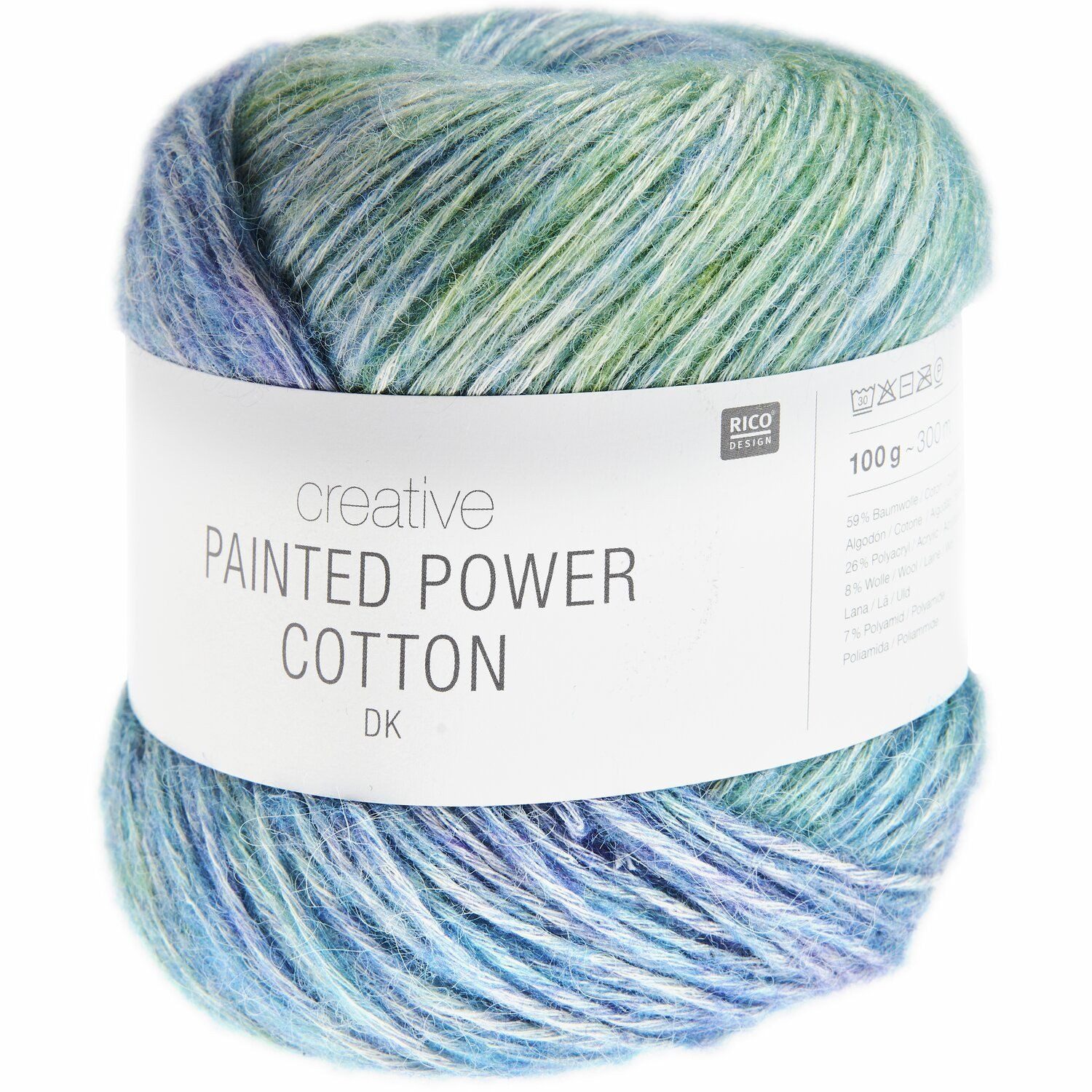 rico Rico - Creative Painted Power Cotton dk Häkelwolle, 300 m