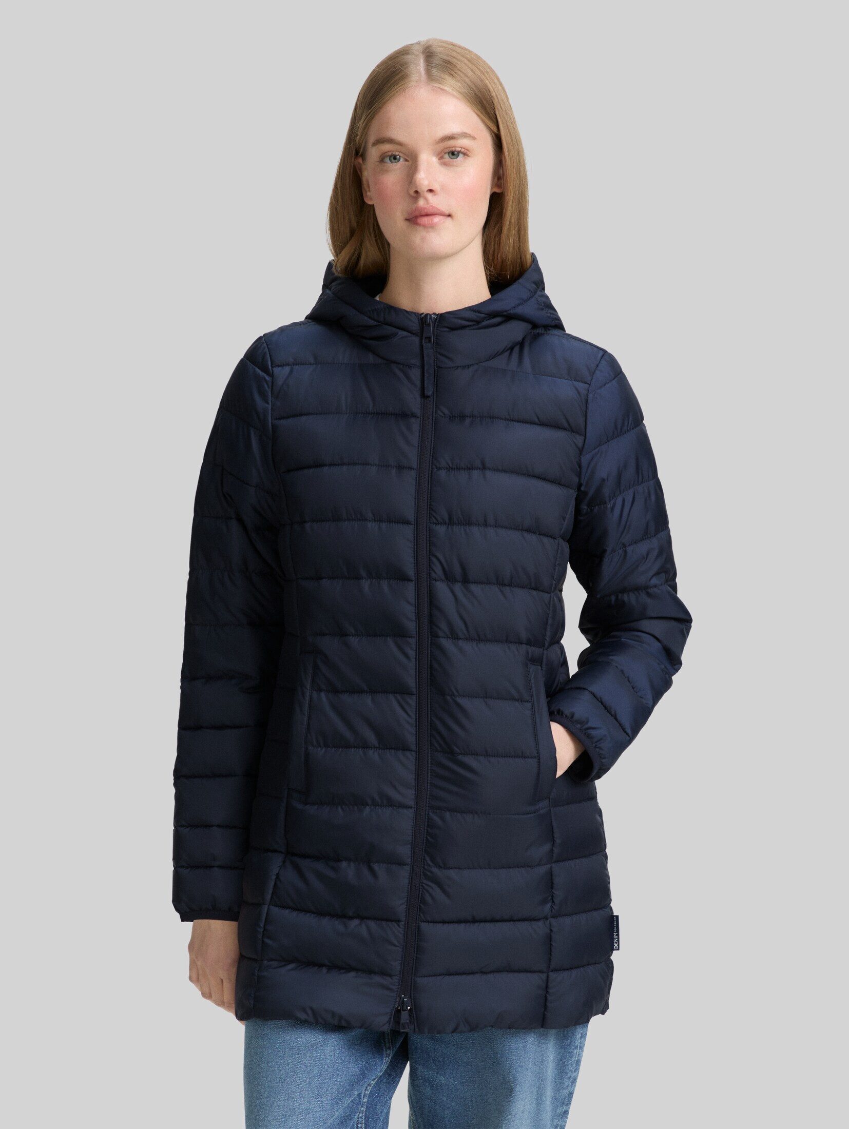 TOM TAILOR Denim Steppmantel Jacken Lightweight Steppmantel mit Kapuze
