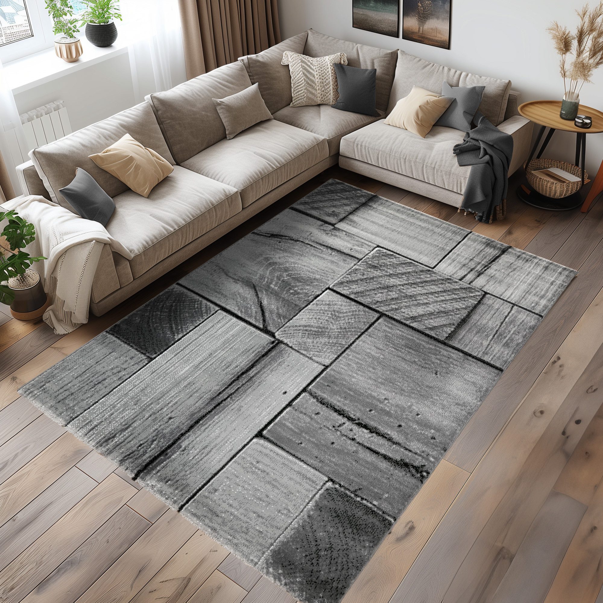 Carpettex Designteppich 3D-Holzdesign, Rechteckig, Höhe: 12 mm, Modern Kurz günstig online kaufen