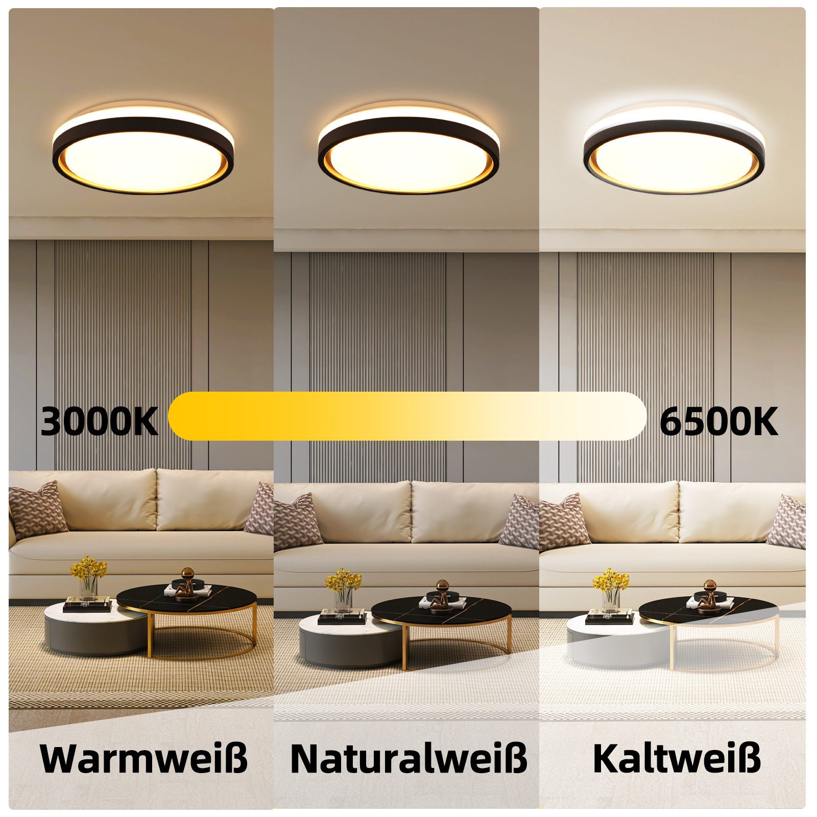 Nettlife LED Deckenleuchte Sternenhimmel Dimmbar Schwarz günstig online kaufen