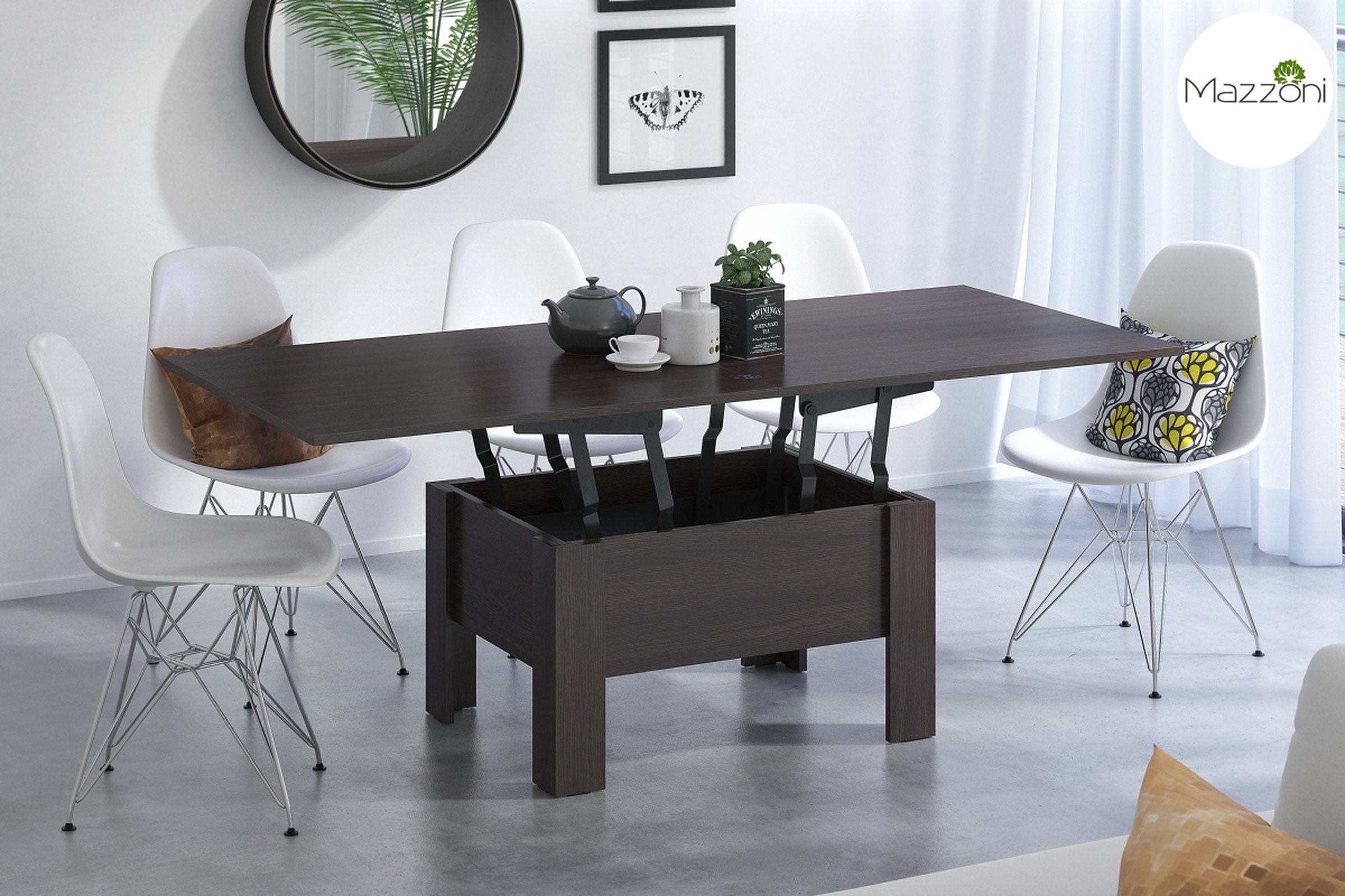 Wenge Couchtisch Tisch aufklappbar designimpex Couchtisch Walnuss Oslo Design Esstisch höhenverstellbar