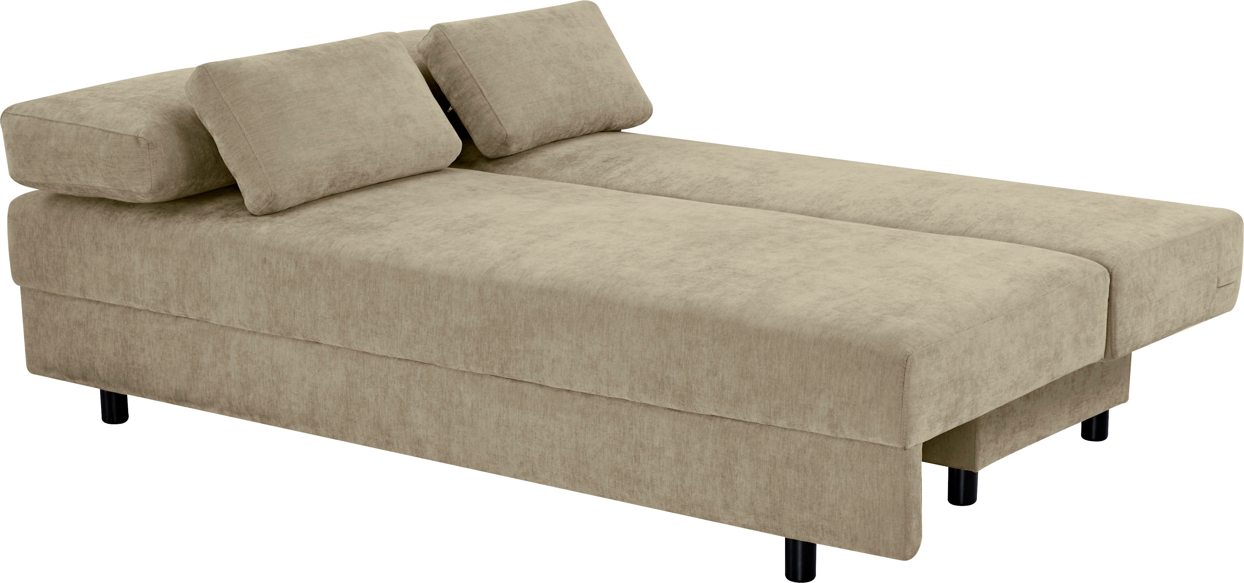 OTTO home Schlafsofa ONNIKO, Breite: 192 cm, Liegefläche 121x192 cm, Feinstruktur-Bezug, mit Bettfunktion & Bettkasten