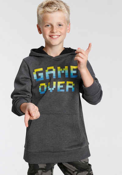 KIDSWORLD Kapuzensweatshirt »GAME OVER« in melierter Qualität