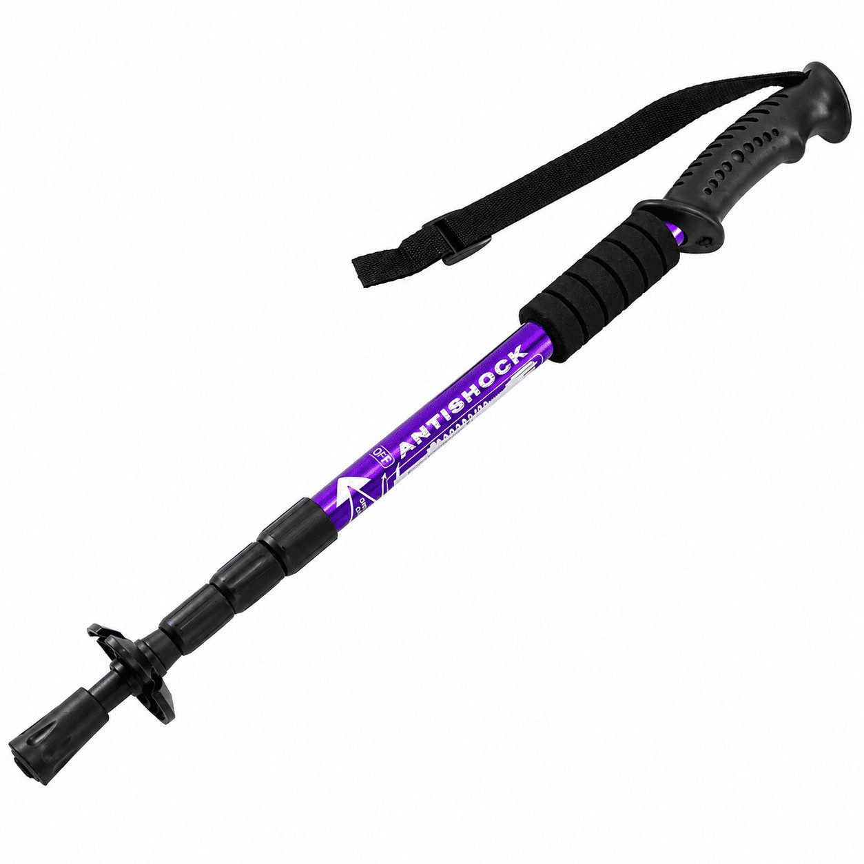 MidGard Nordic-Walking-Stöcke Gehstock Stöcke Teleskop verstellbar Antischock Dämpfung Wanderstöcke (1 St), höhenverstellbar, mit Antischock Dämpfung