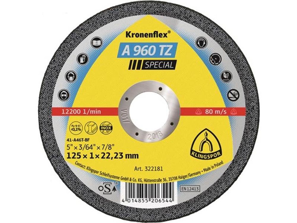 Klingspor Trennscheibe 25er Pack KLINGSPOR 322181 Trennscheibe A 960 TZ Special D125x1mm gera